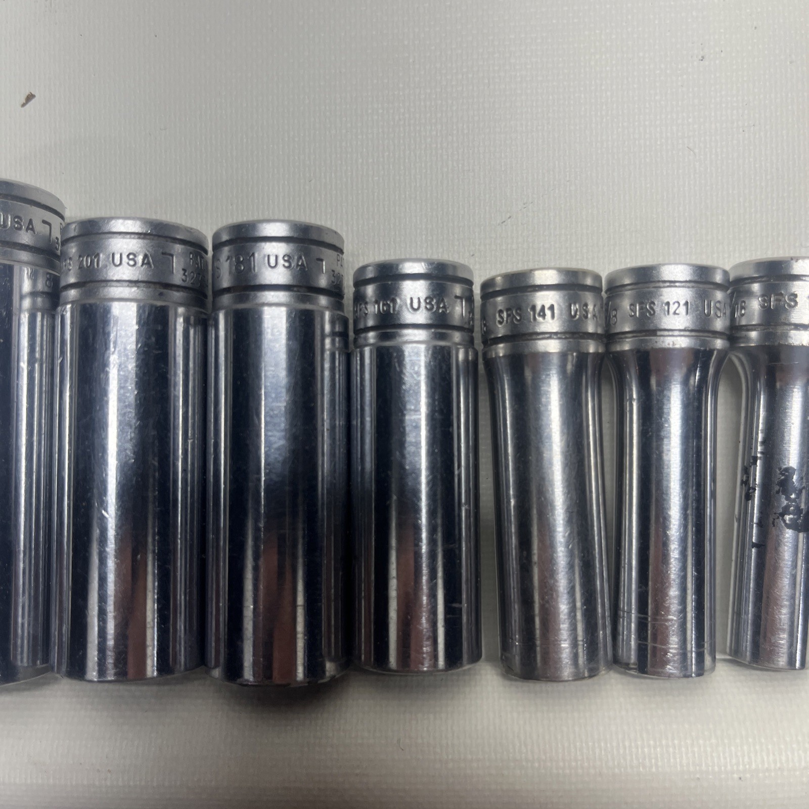 Snap-on 10-Piece 3/8″ Drive 6-Point Deep Chrome SAE Socket Set 1/4-13/16”211SFSY