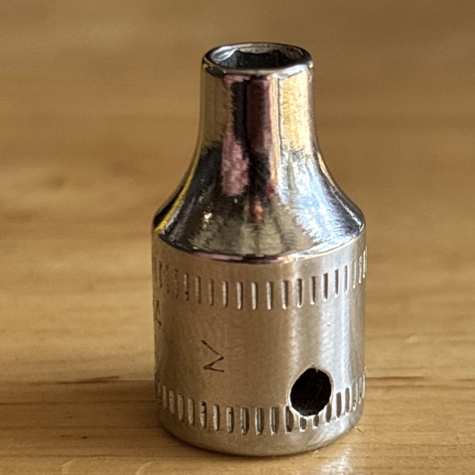 Snap On 4mm Shallow Socket 1/4″ Drive 6 Point TMM4 Vtg USA