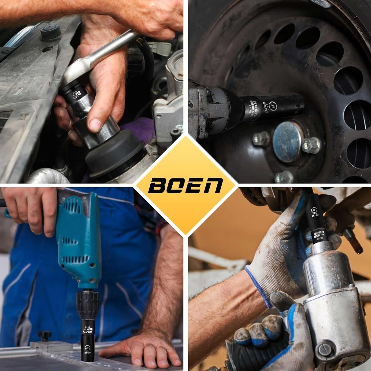 Boen 10pc Impact Socket Adapter Conversion Kit