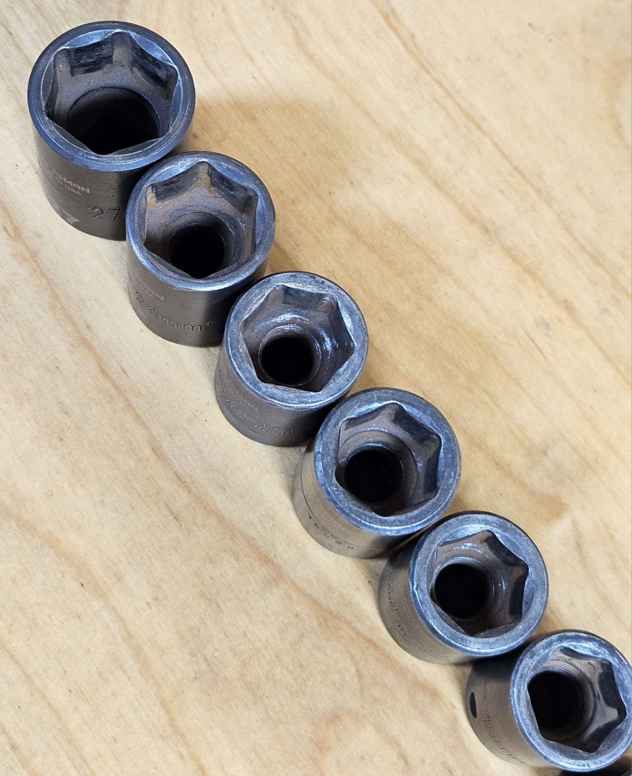 USA Used METRIC Craftsman GK 1/2″ Drive Impact Socket Set 12 Pieces 12mm-27mm
