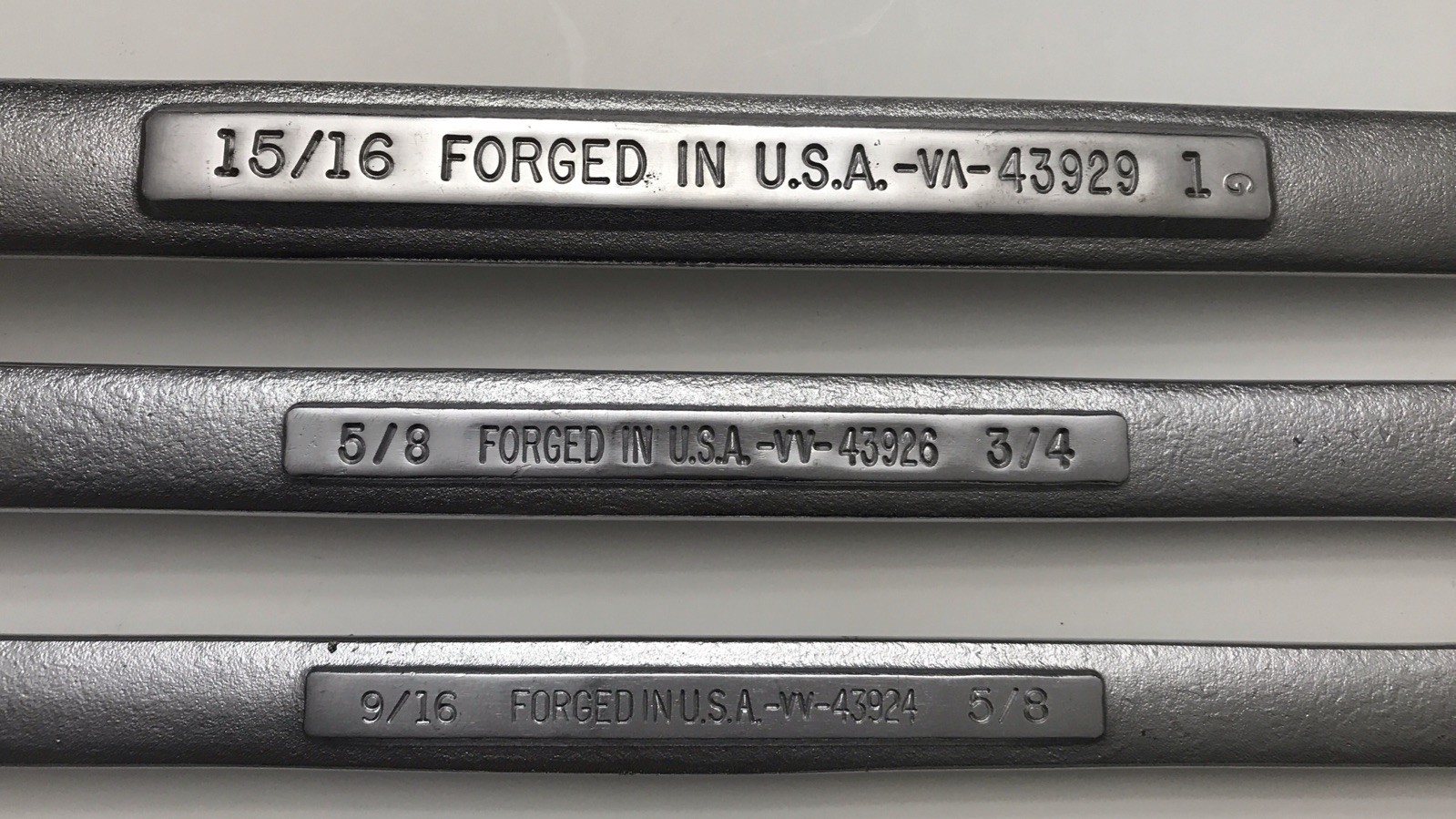 Craftsman SAE 5 Pc 12 Pt Wrench Set 7/16-1 Inch Double Box End USA Made Mechanic