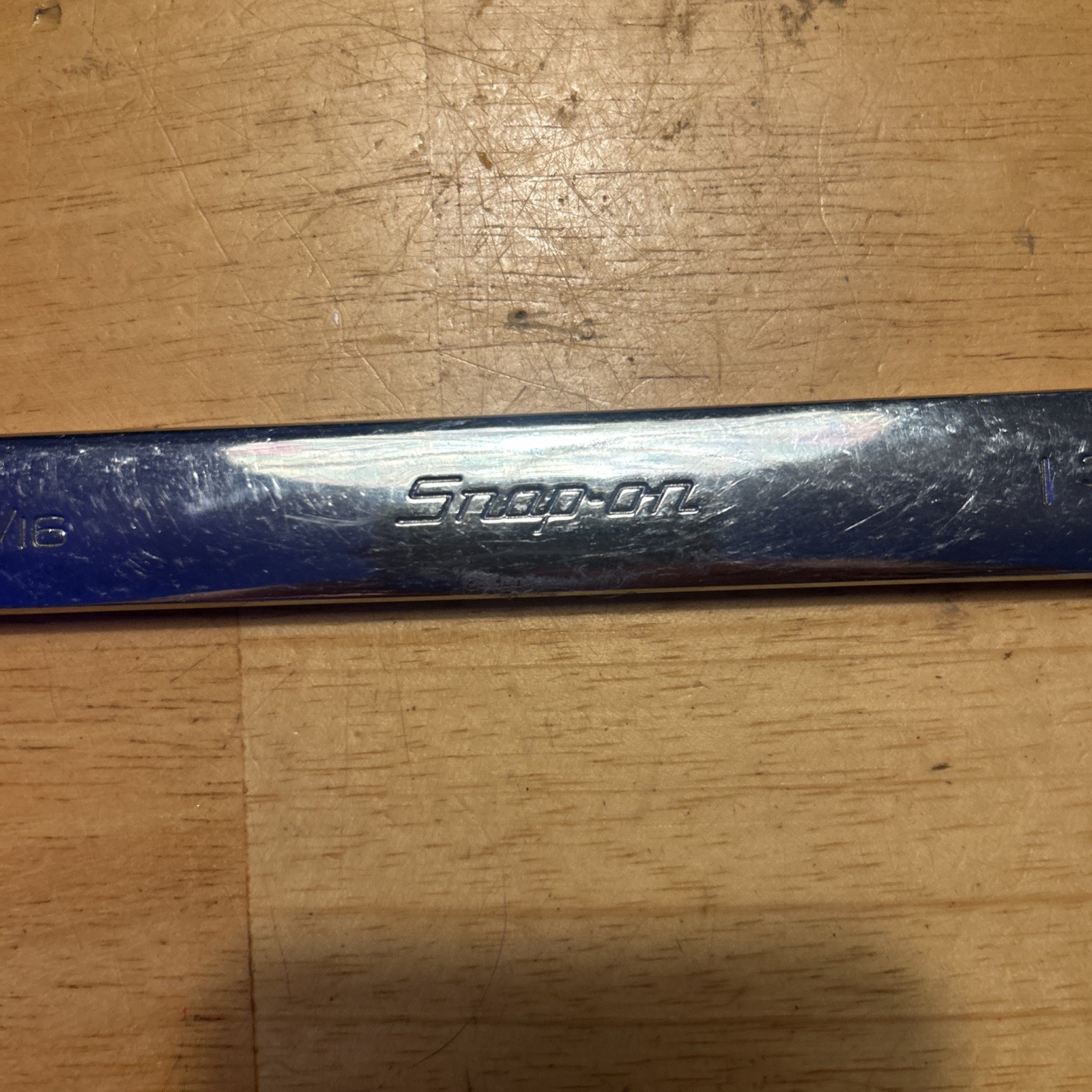 Snap-On Tools VS38B 1-3/16″ SAE 4 Way Open-End Angle Head Chrome Wrench USA Made