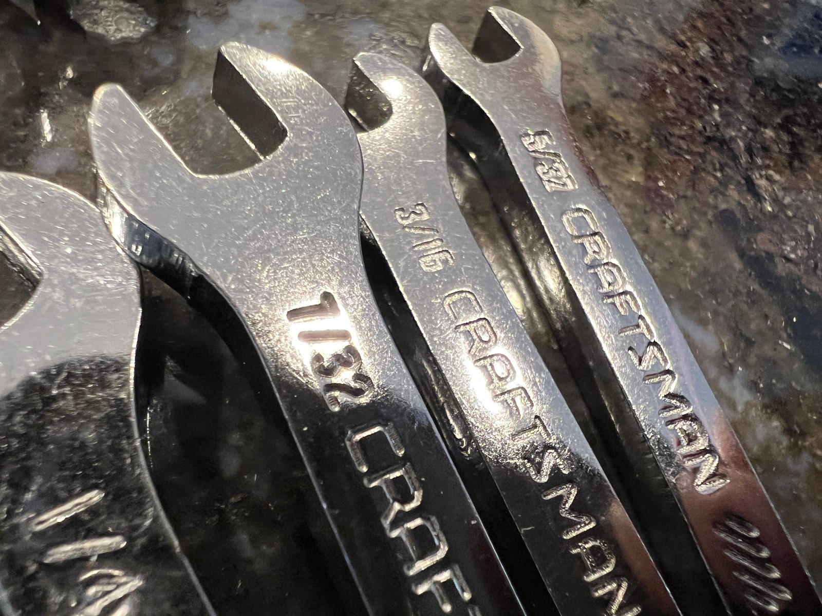 16 Pc Craftsman Stubby Midget Combo Wrench Set SAE 42320-29 Metric 42340-49