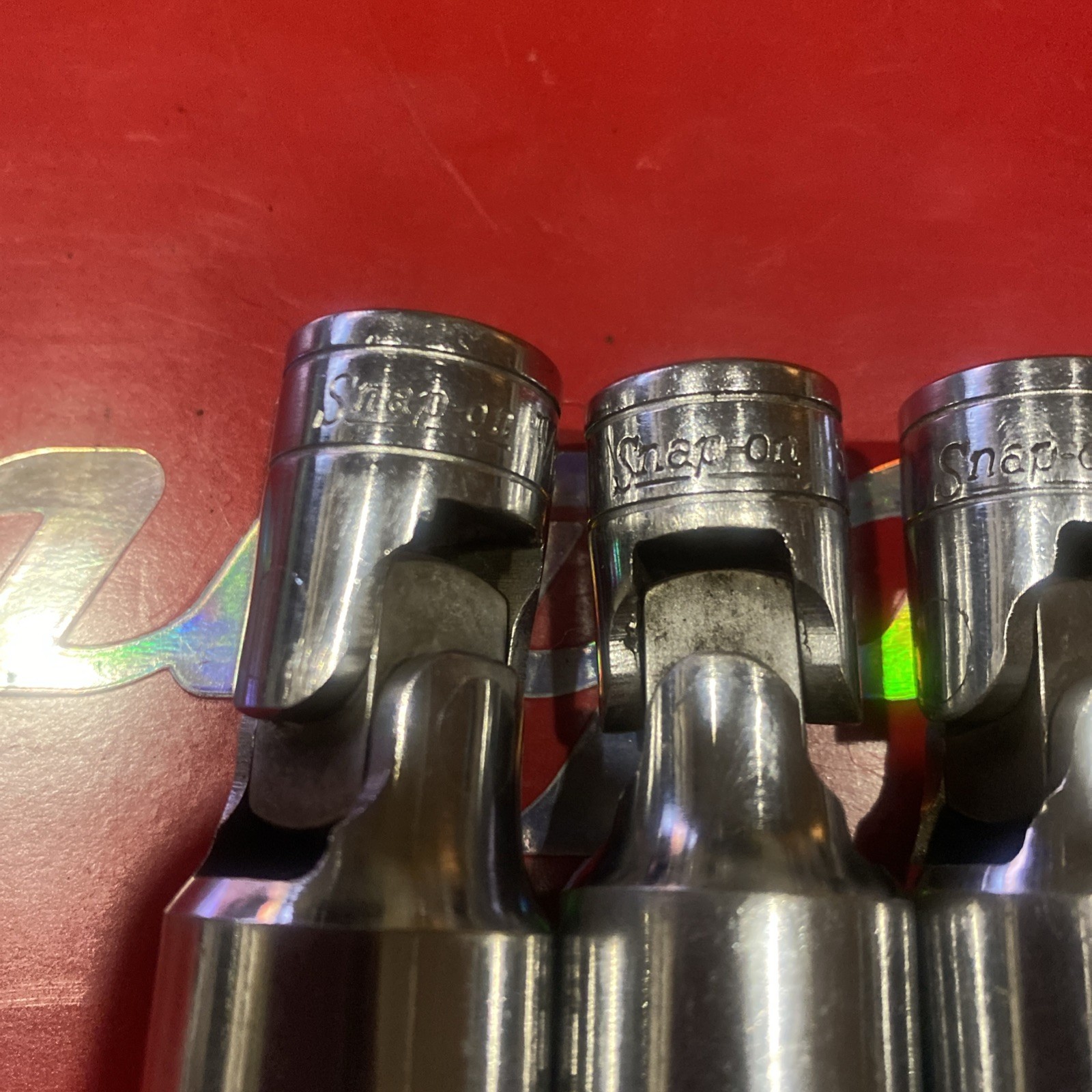 Snap On set of 5, 3/8″ Drive 6 pt Flank Drive Deep Universal Socket, FSU series
