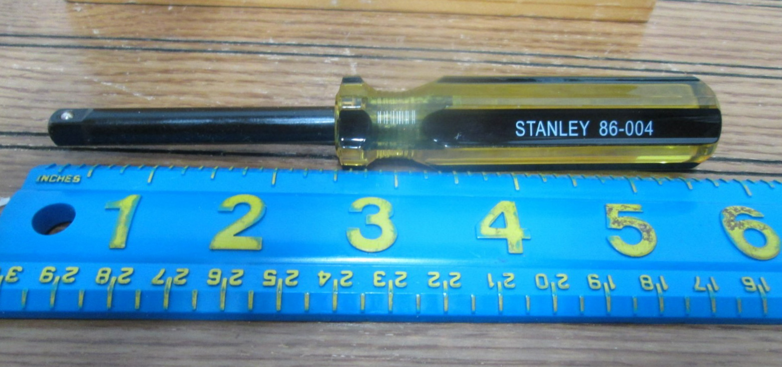 Stanley Black Chrome 1/4” Drive Socket Spinner Handle Driver tool No. 86-004 New