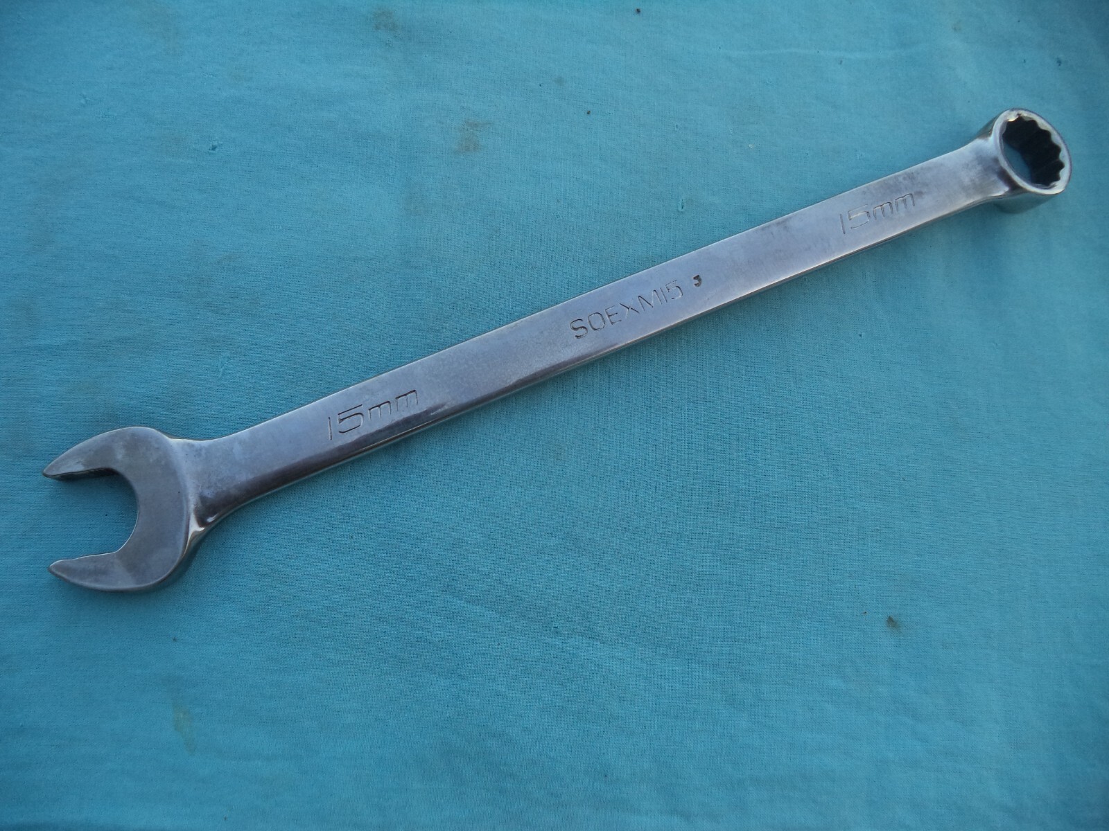 SNAP ON FLANK DRIVE PLUS TYPE METRIC 15mm COMBINATION WRENCH #SOEXM15