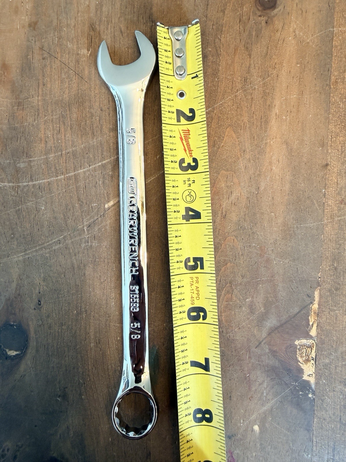 GEARWRENCH Combination Wrench Polished Chrome Open End & 12pt Box End- SAE Sizes