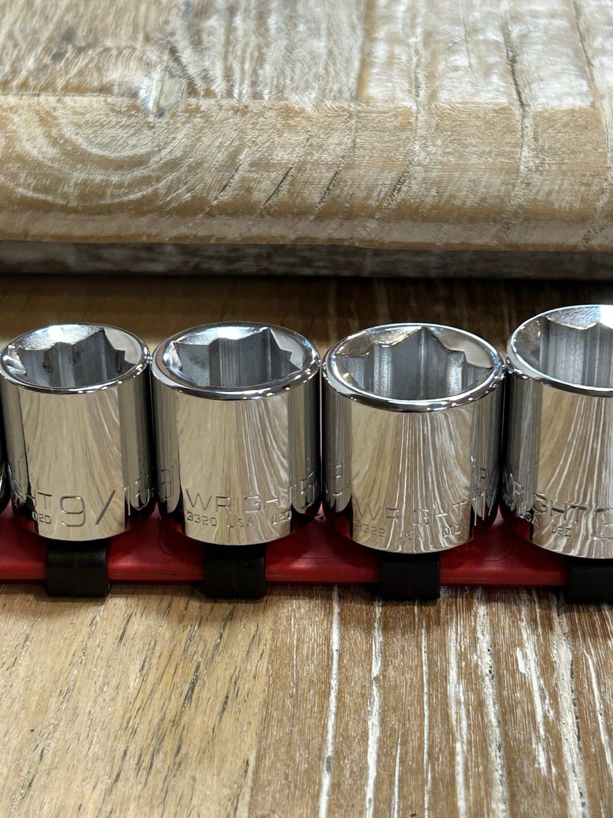 Wright Tool 8 Point Double Square HEX Socket Set – 11 Pieces EX Cond FR SHIP