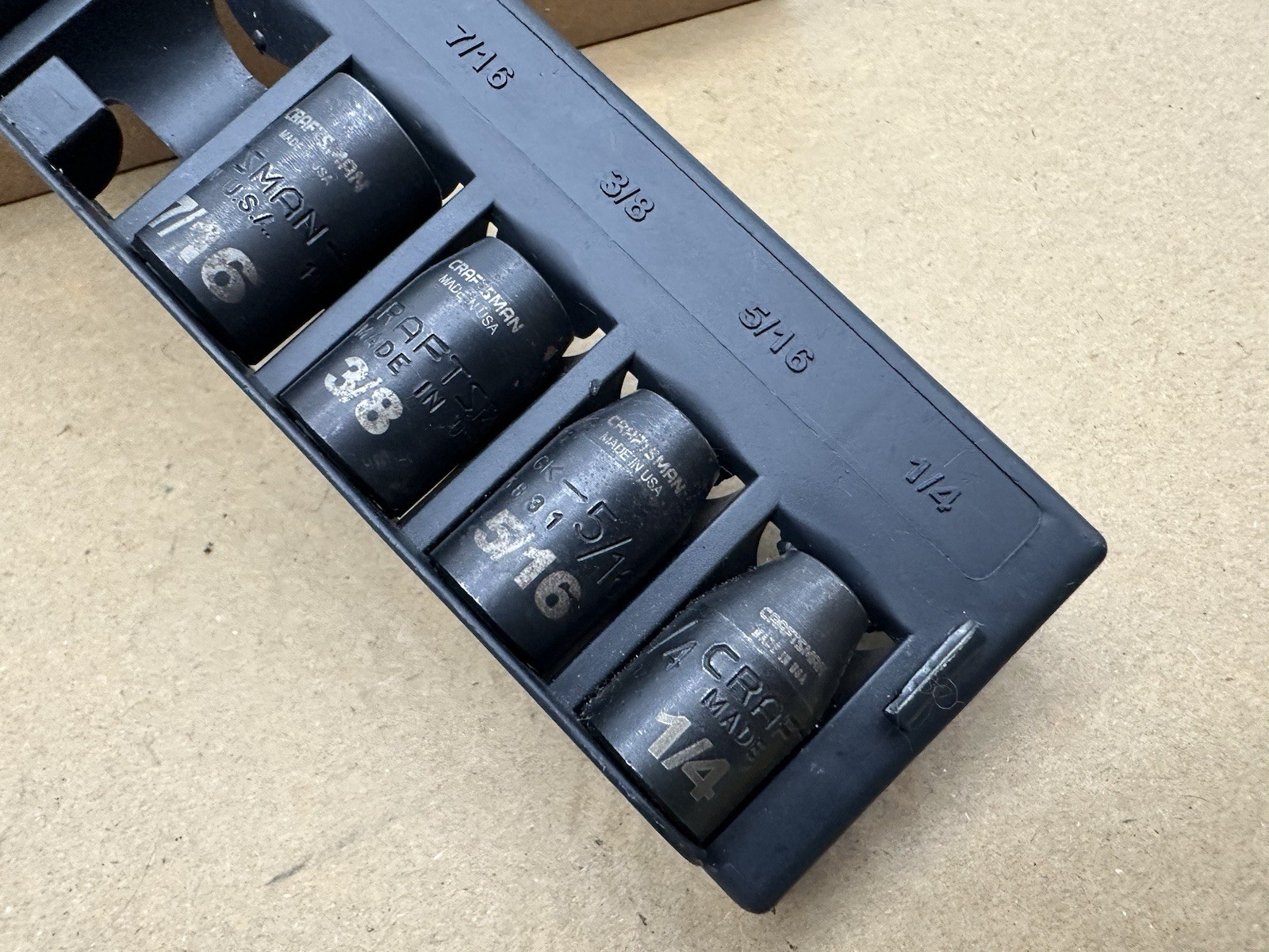 Craftsman GK 1/4″ to 3/4″ 6 Pt Shallow Impact Socket Set 3/8″ Dr 15880 USA *READ