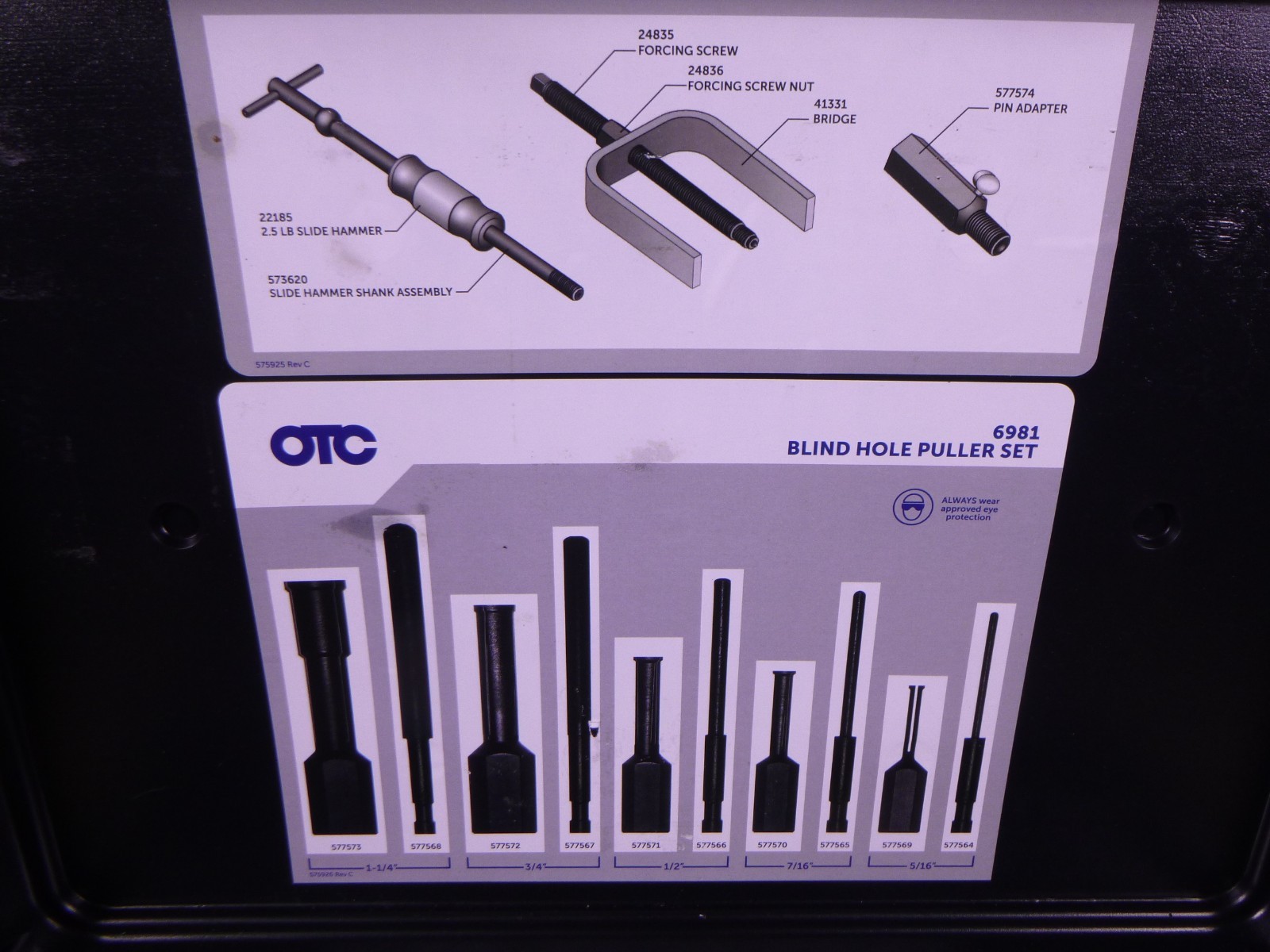 OTC 6981 Blind Hole Puller Set (Made In USA) *Missing 1 Piece*