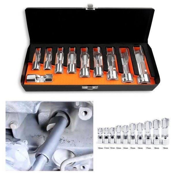 Diesel Injector Socket Wrench Set 38inch Drive with Chrome Vanadium Steel