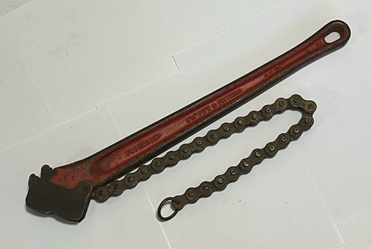 RIDGID C-18 Heavy Duty Pipe & Fitting 18″ Long Chain Wrench 2-1/2″ Diameter USA