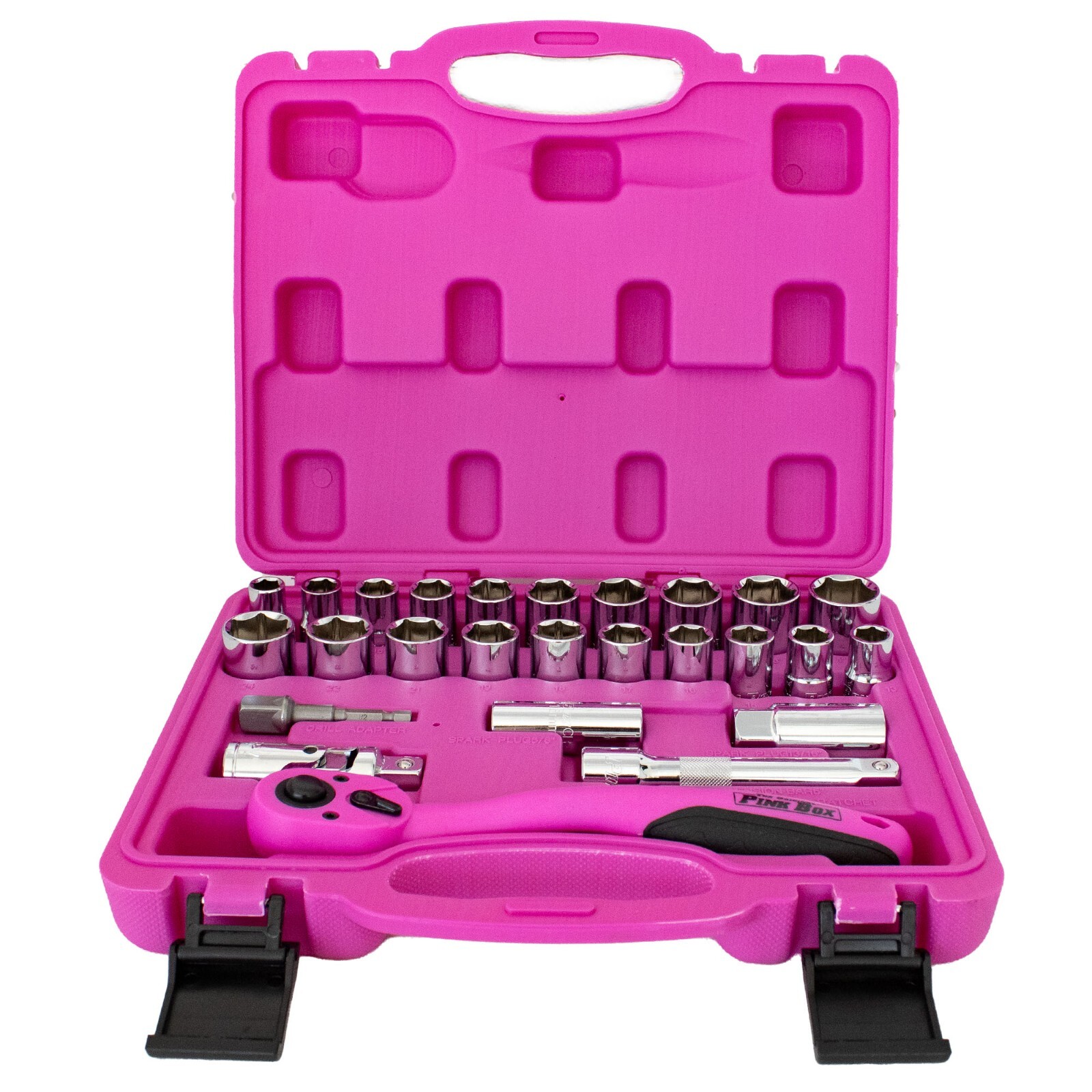 26-Piece 1/2-in Drive Socket Set, Heavy-Duty, Pink