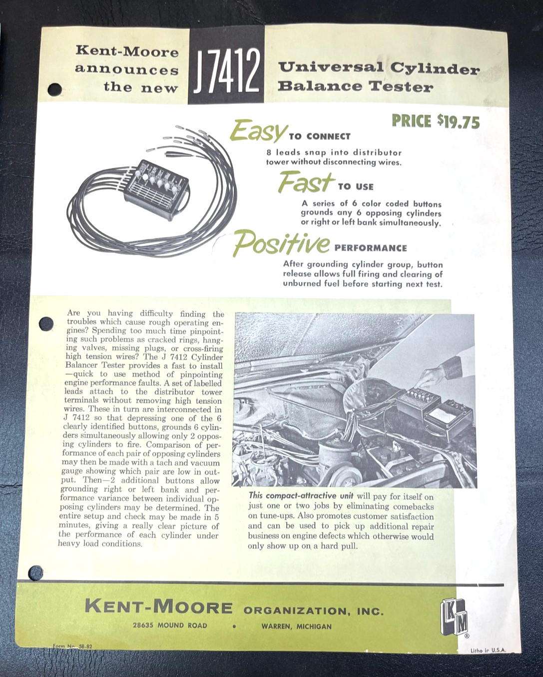 1958 Oldsmobile Kent-Moore Specialty Automotive Tool Kit
