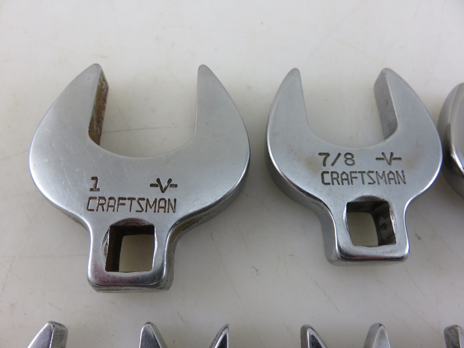 Craftsman -V- & Others Crowfoot Wrench Set 10pc Set 3/8″Dr. 3/8″-1″ Vintage USA