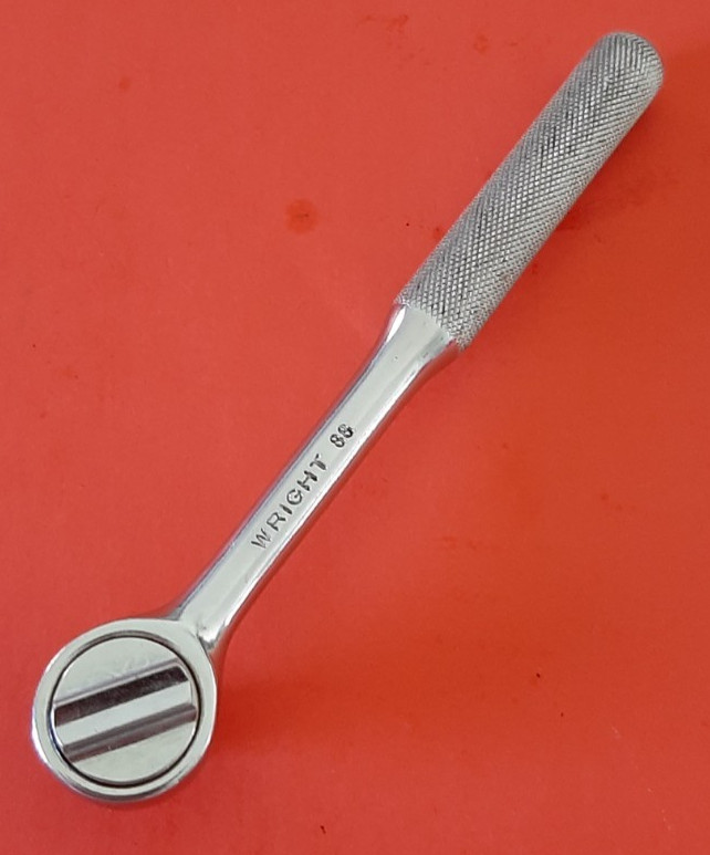 Nice Vintage Wright Tools No. 2400 Chrome Reversible Ratchet 1/4″ Drive USA Tool