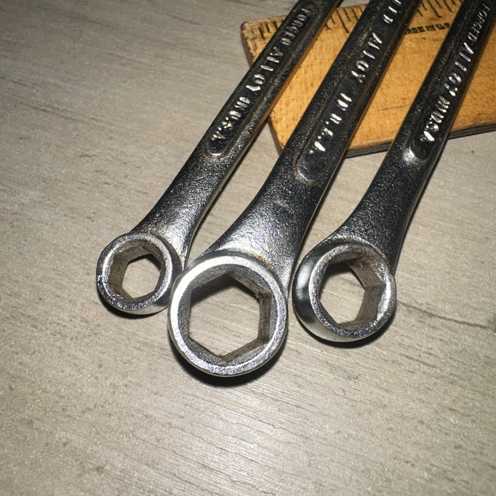 S-K Tools 3 Piece C-9, C-10, C-12, Combination Wrenches Used.