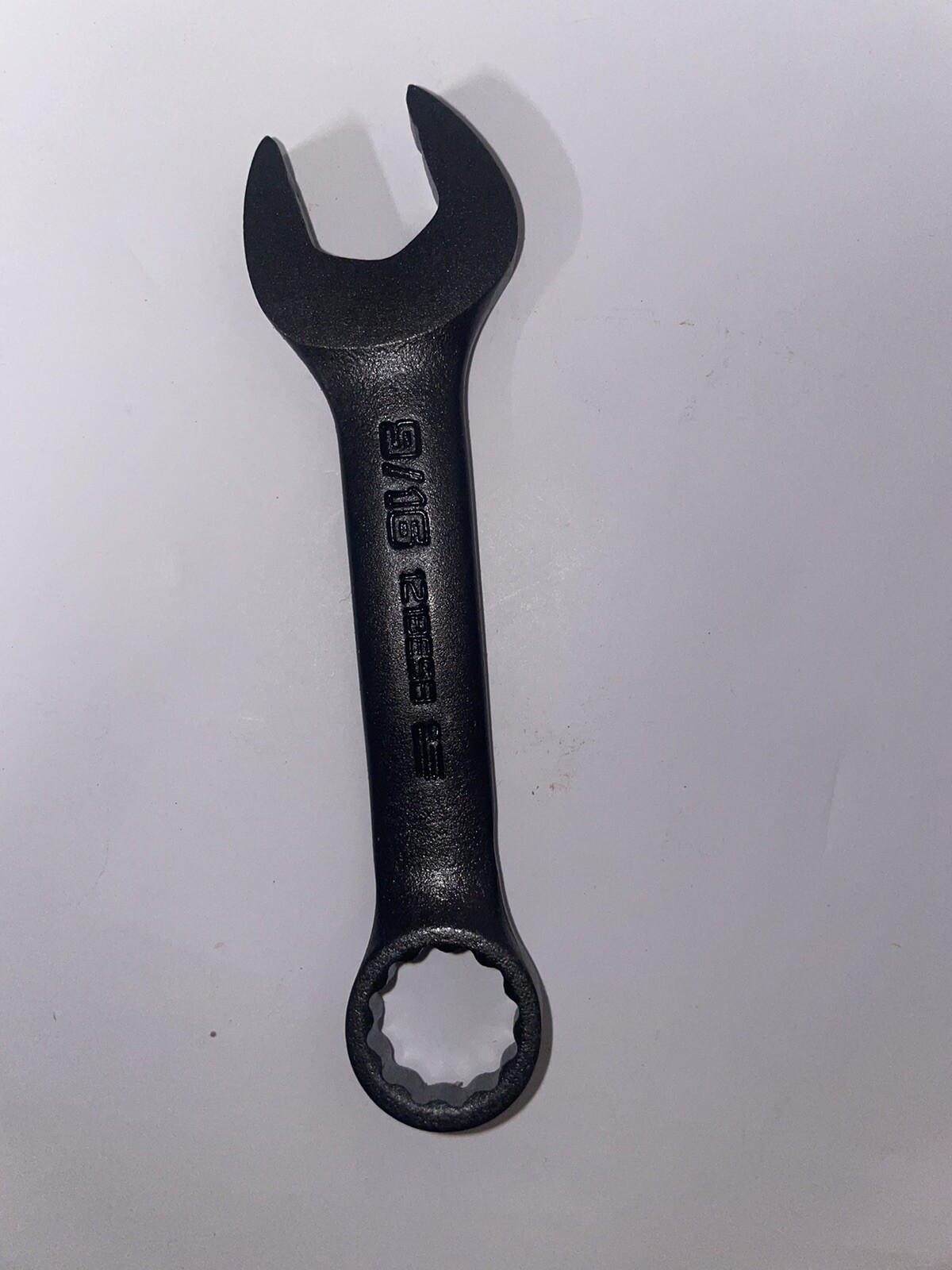 Proto J1218ESB Stubby 9/16” Combination Wrench, Black Oxide