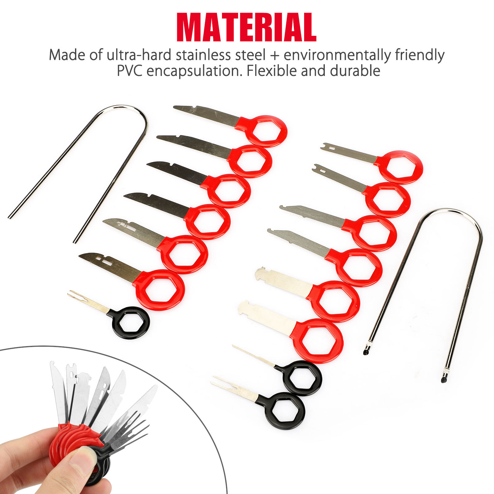 17X Car Audio Disassembly Tool Kit + Terminal Removal Connector Pin Ejector Kit