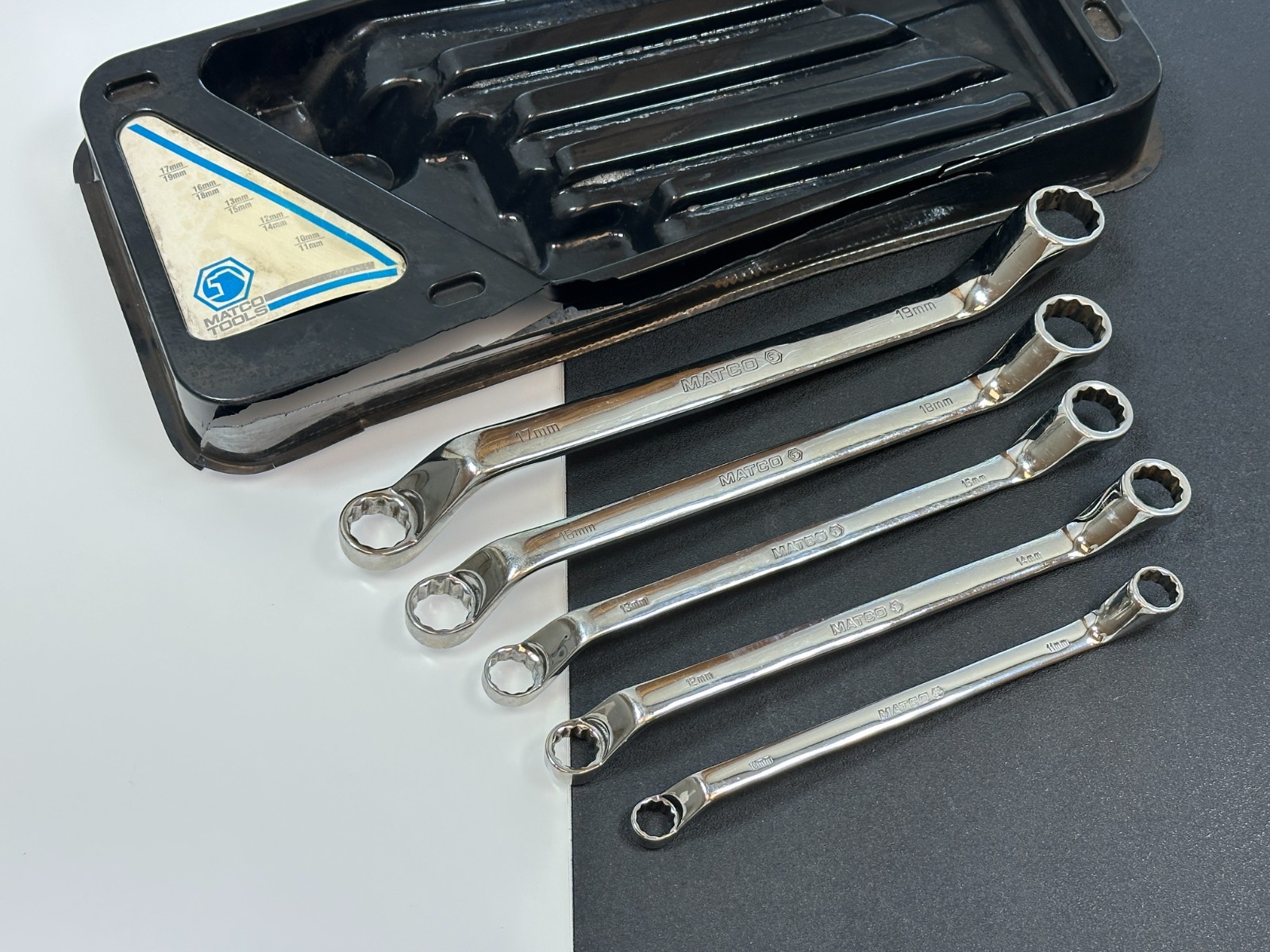 🇺🇸 Matco Tools USA SRBLM5T 5pc Offset Double Box METRIC 10mm-19mm Wrench Set