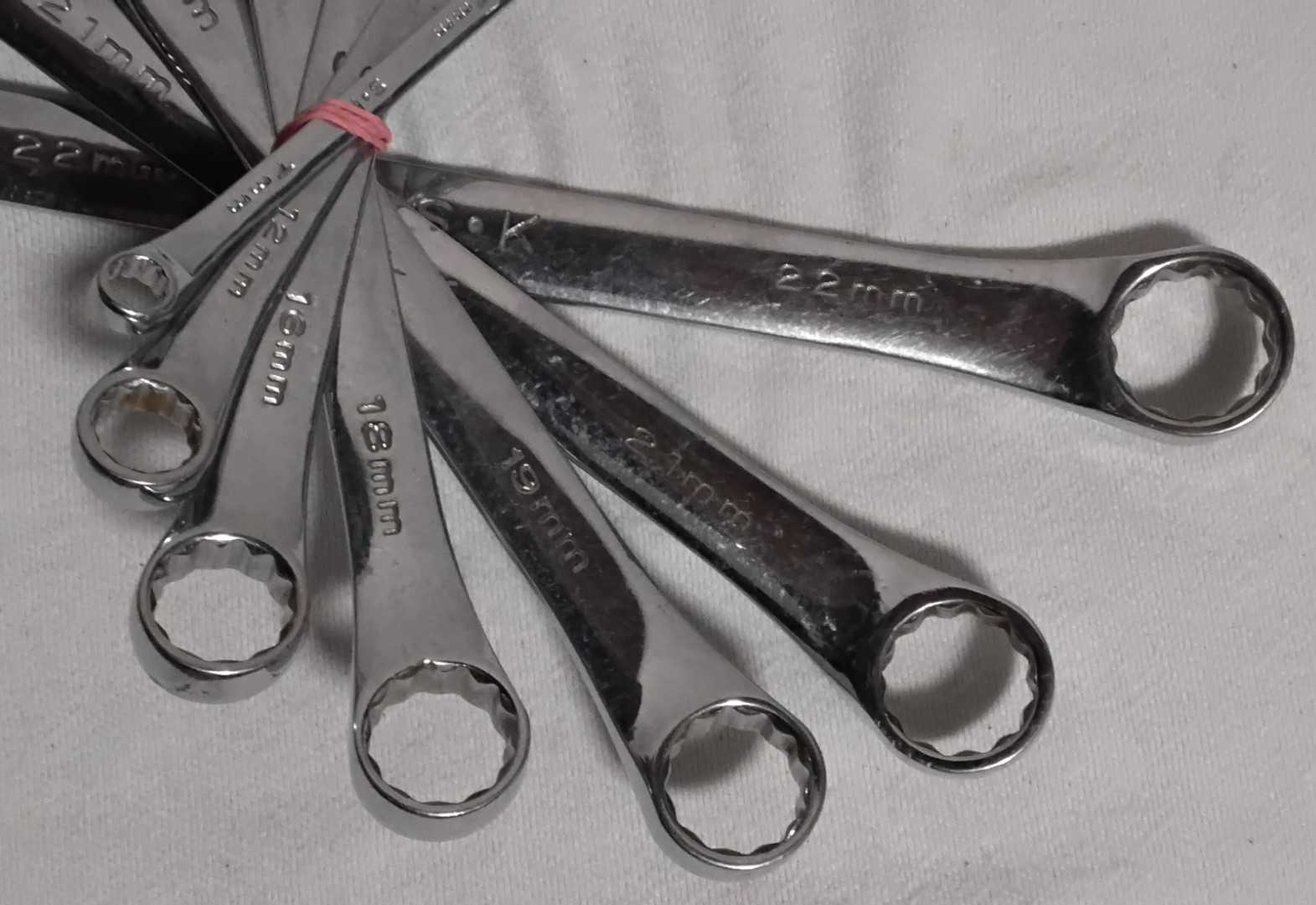 SK Hand Tool 7pc 12 Point Metric Combination Wrench Set Lot USA
