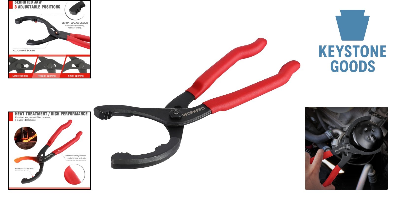 12-Inch Adjustable Oil Filter Pliers for Fast, Secure Removal