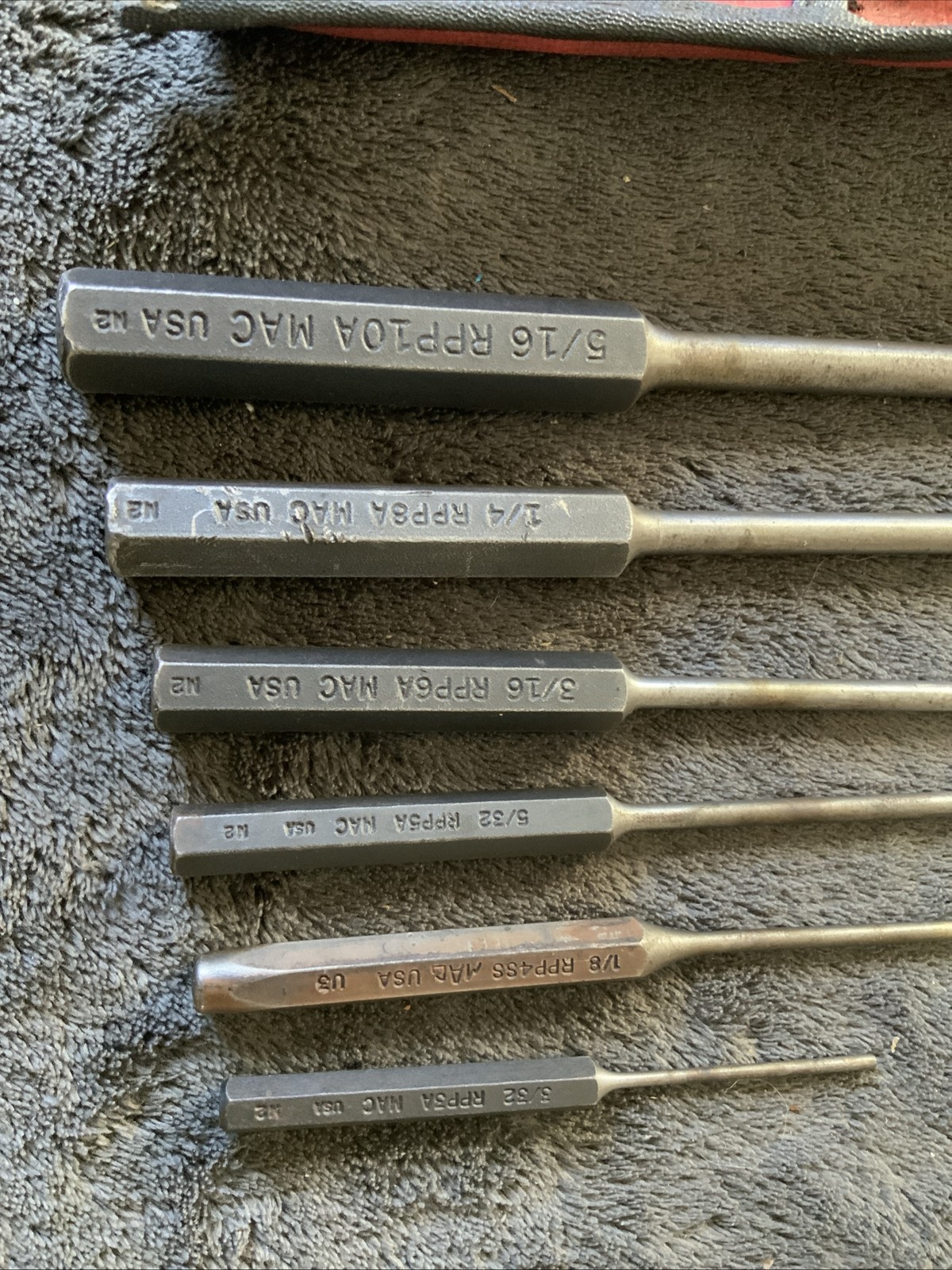 Mac Tool 6pc Roll Pin Punch Set….srpp6k….see Pics…