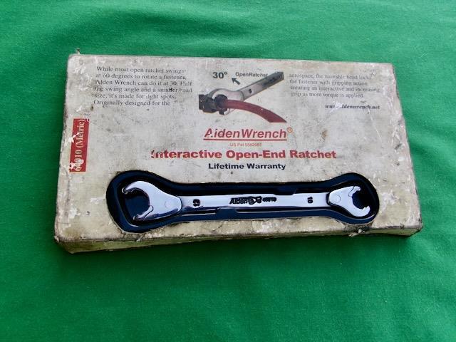 VINTAGE ( 3-PIECE ) ALDEN WRENCH RATCHET SET METRIC 10MM – 17MM WITH ORIG. BOX