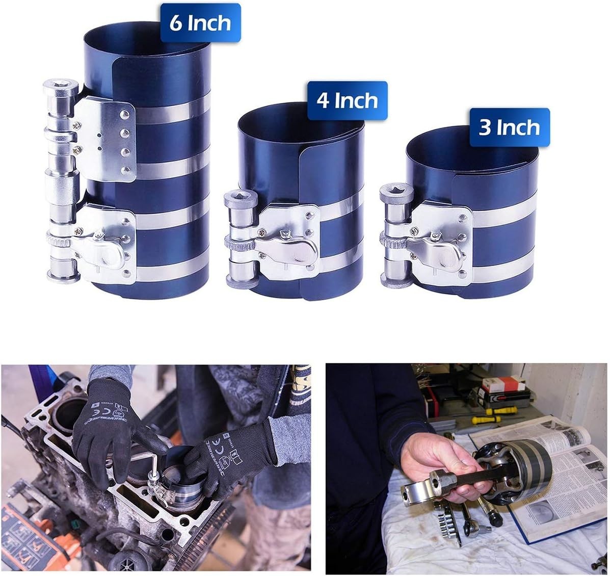 piston ring compressor tool Service Set,Car Engine Piston Ring Compressor Too…