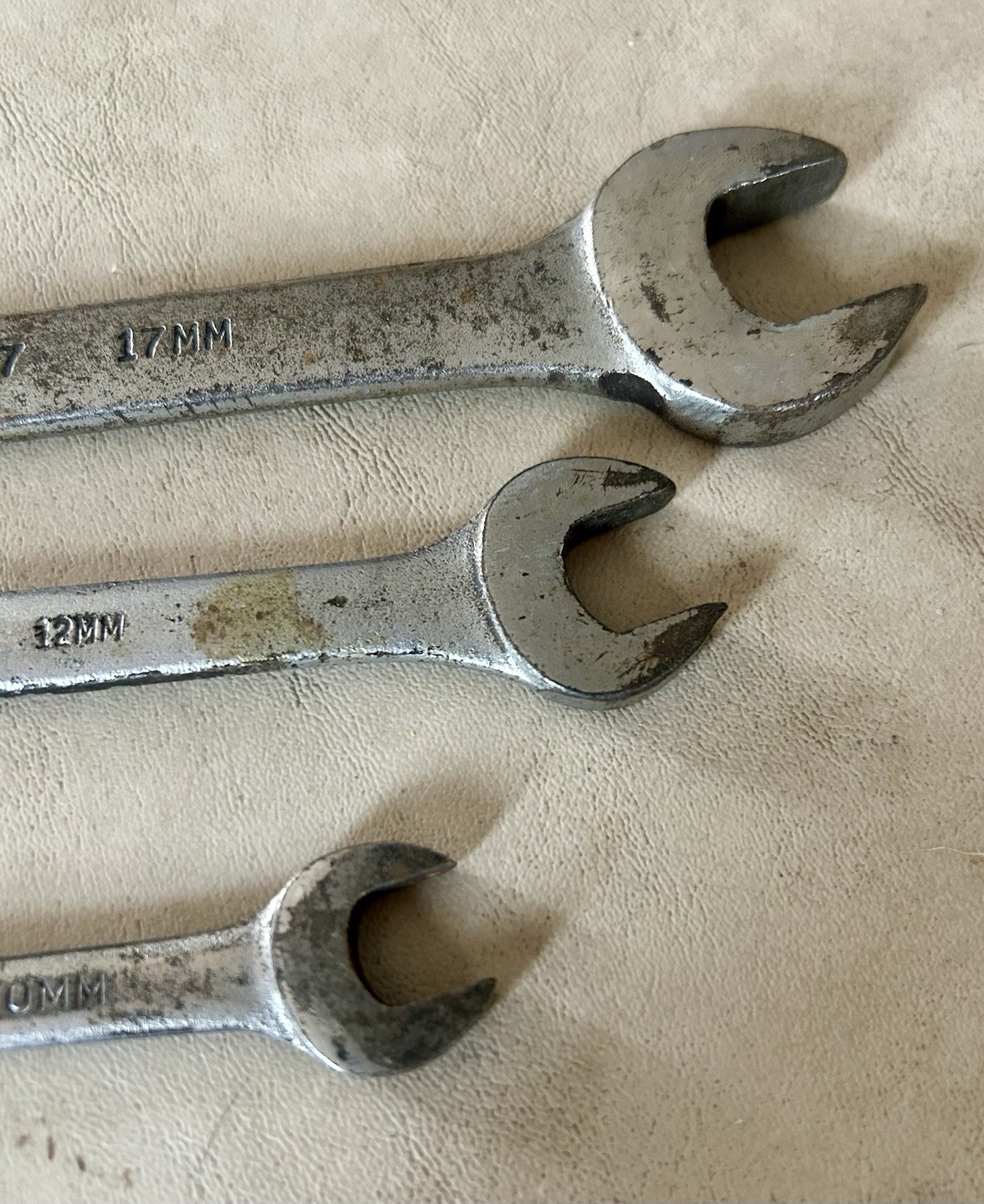 New Britain Vintage 10mm, 12mm, 17MM, 12 Point Combination Wrench