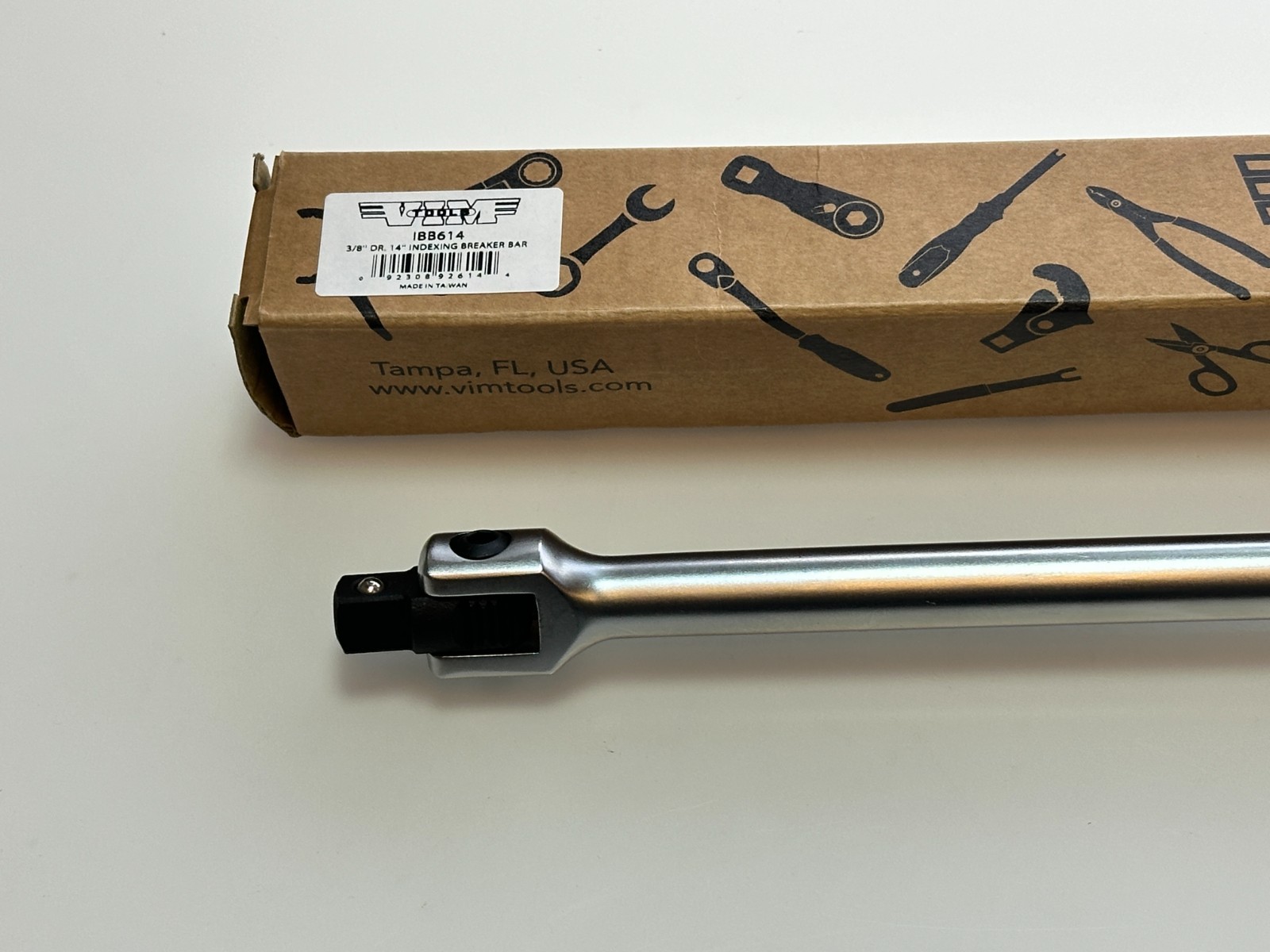NEW VIM IBB614 3/8″ Drive 14″ Long Indexing Breaker Bar w/ ERGO Soft Grip Handle