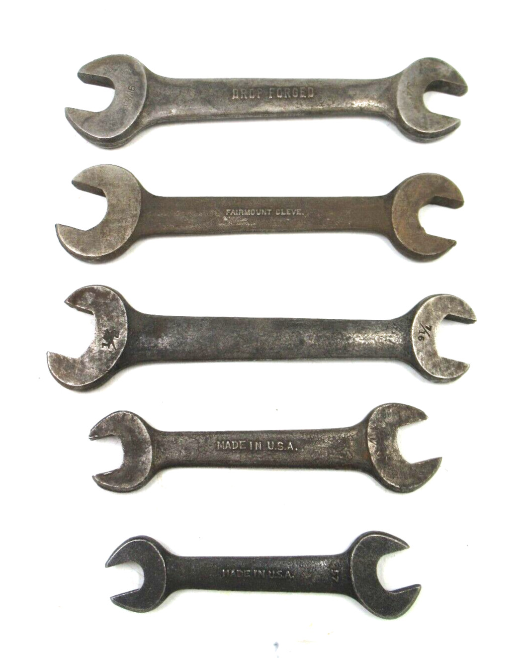 5 Double Open End Wrenches Vintage Drop Forge Select Steel Fairmount Cleveland