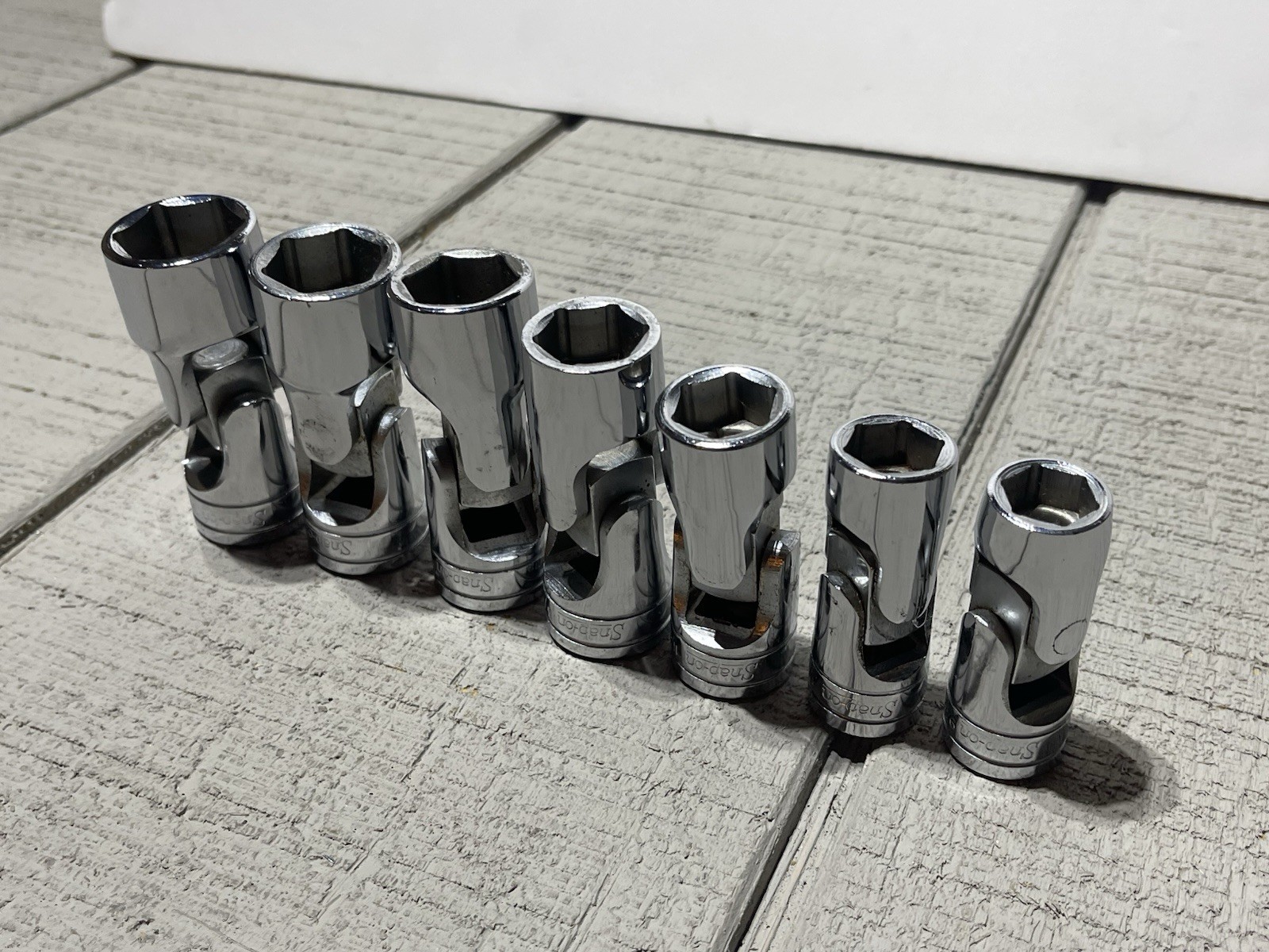 Snap On SU 1/2″DRIVE 7PC. SWIVEL SOCKET SET Snap-On 9/16-15/16