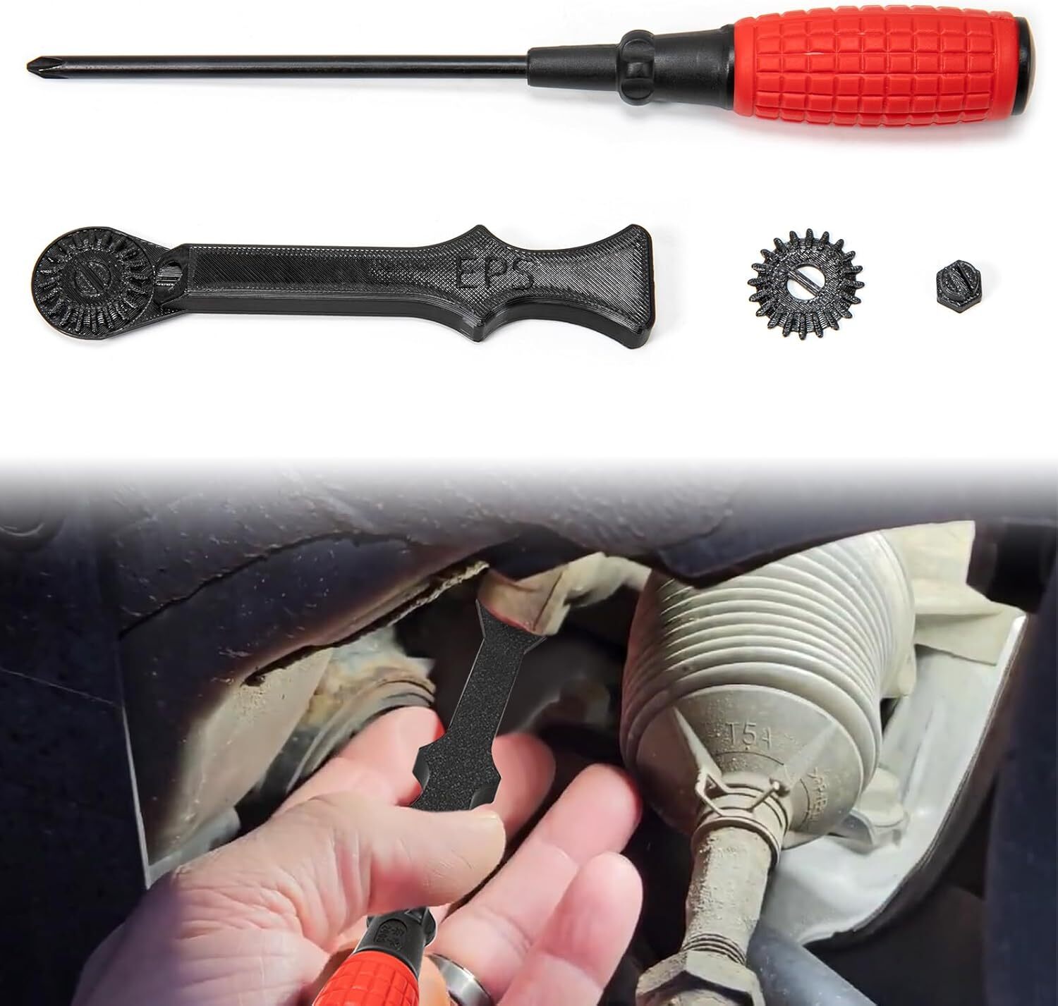EPS Recall Cap Starter Tool for Honda Acura, Phillips Screwdriver/Spare Gear Kit