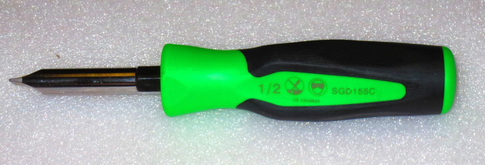 *NEW* Snap-on SGD155 Large Marine Aircraft FLAT SLOTTED Plug Screwdriver GREEN