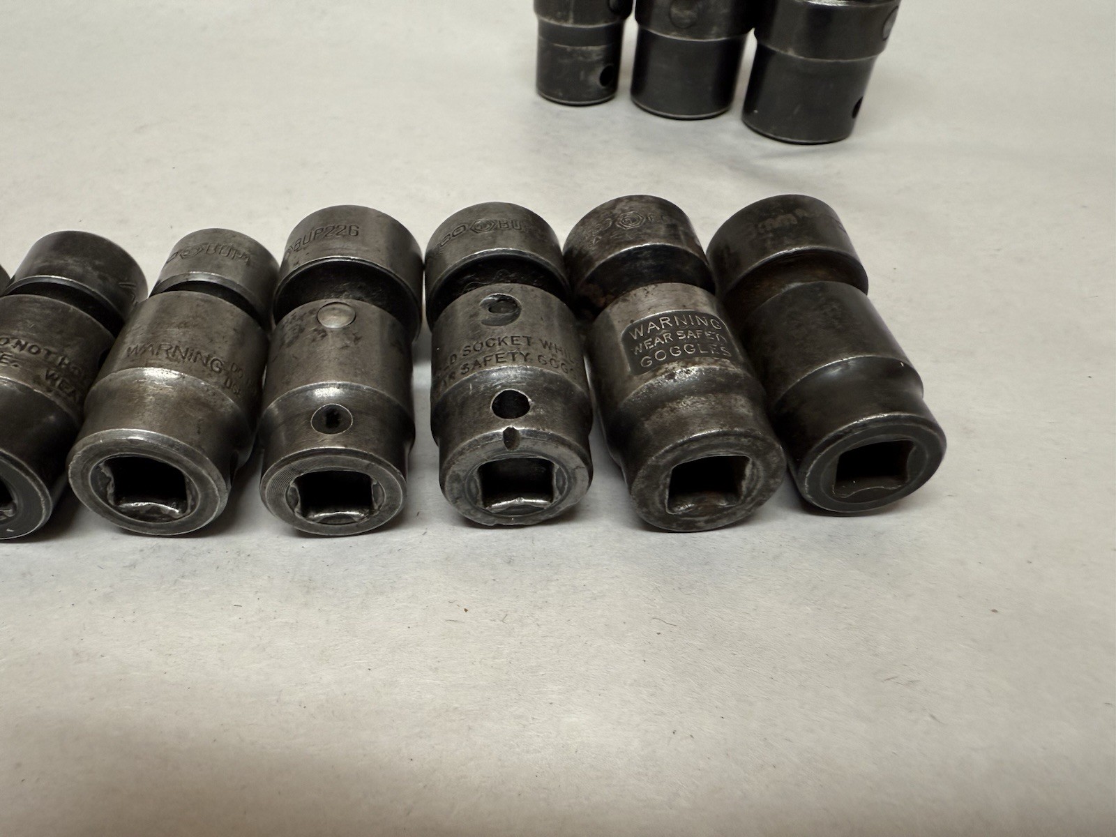 12 pc Lot Matco SAE & Metric Impact Universal Swivel Socket 3/8 & 1/2′ Drive