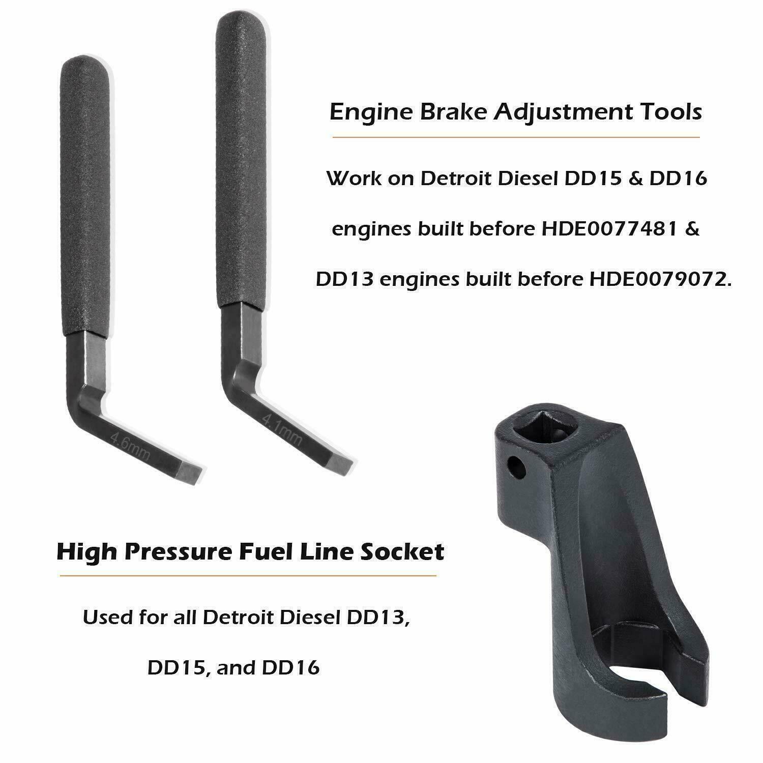 for Detroit Diesel DD13 DD15 DD16 19MM High Pressure Fuel Line Socket