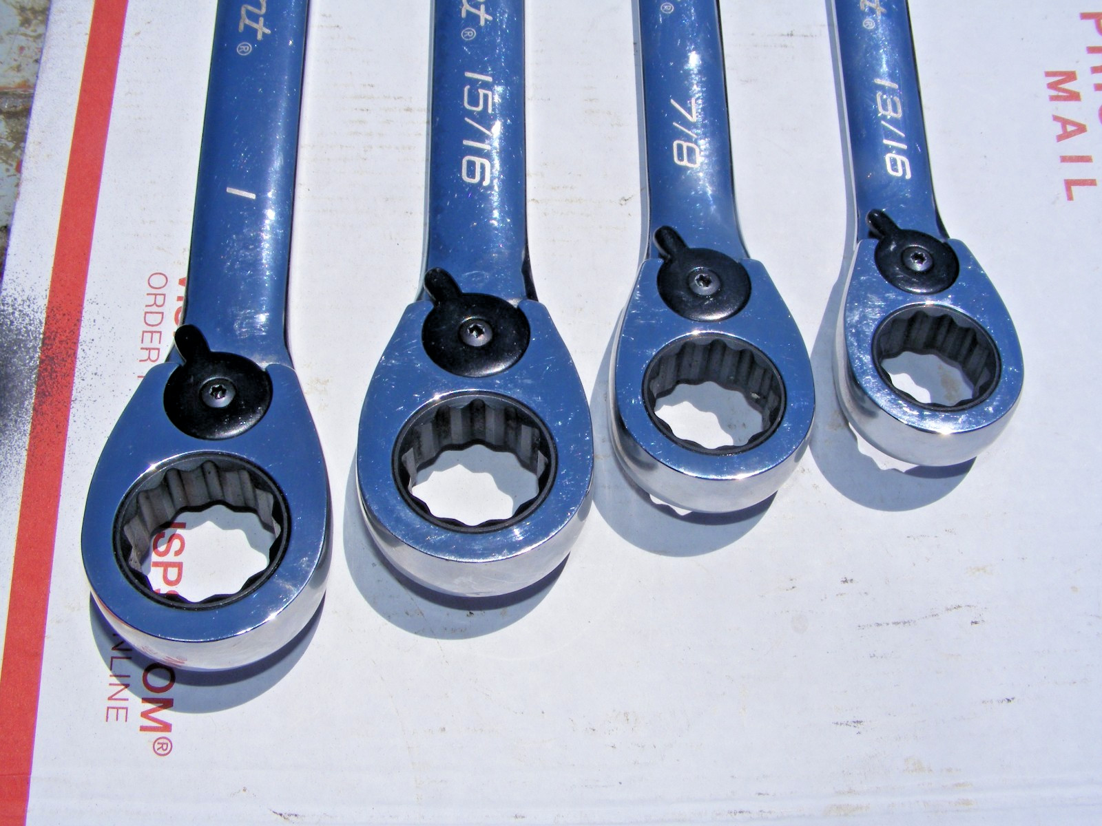 blue point ratcheting wrench set sae