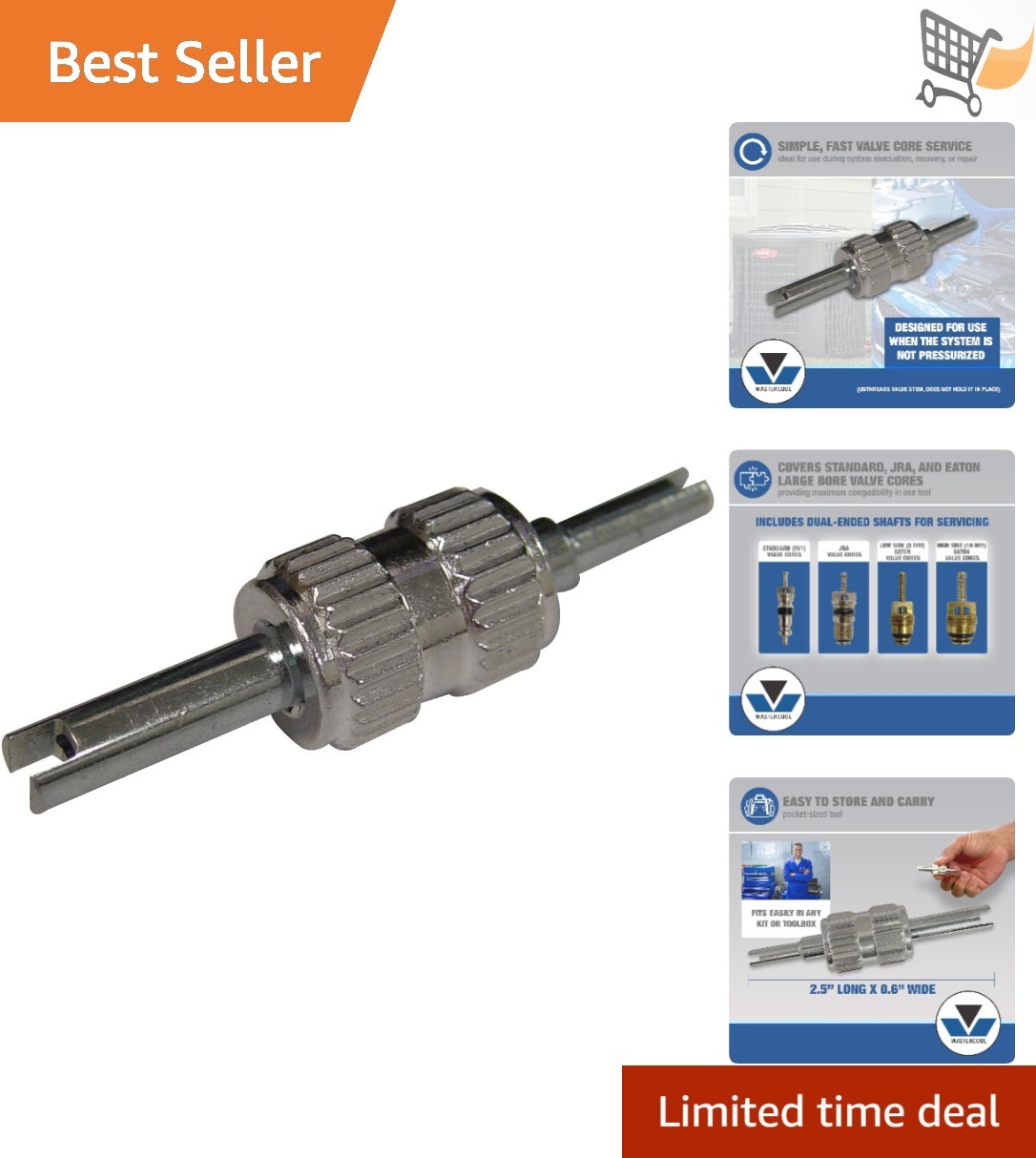 Valve Core Remover & Installer Steel Compact Tool for R12 R134a Systems
