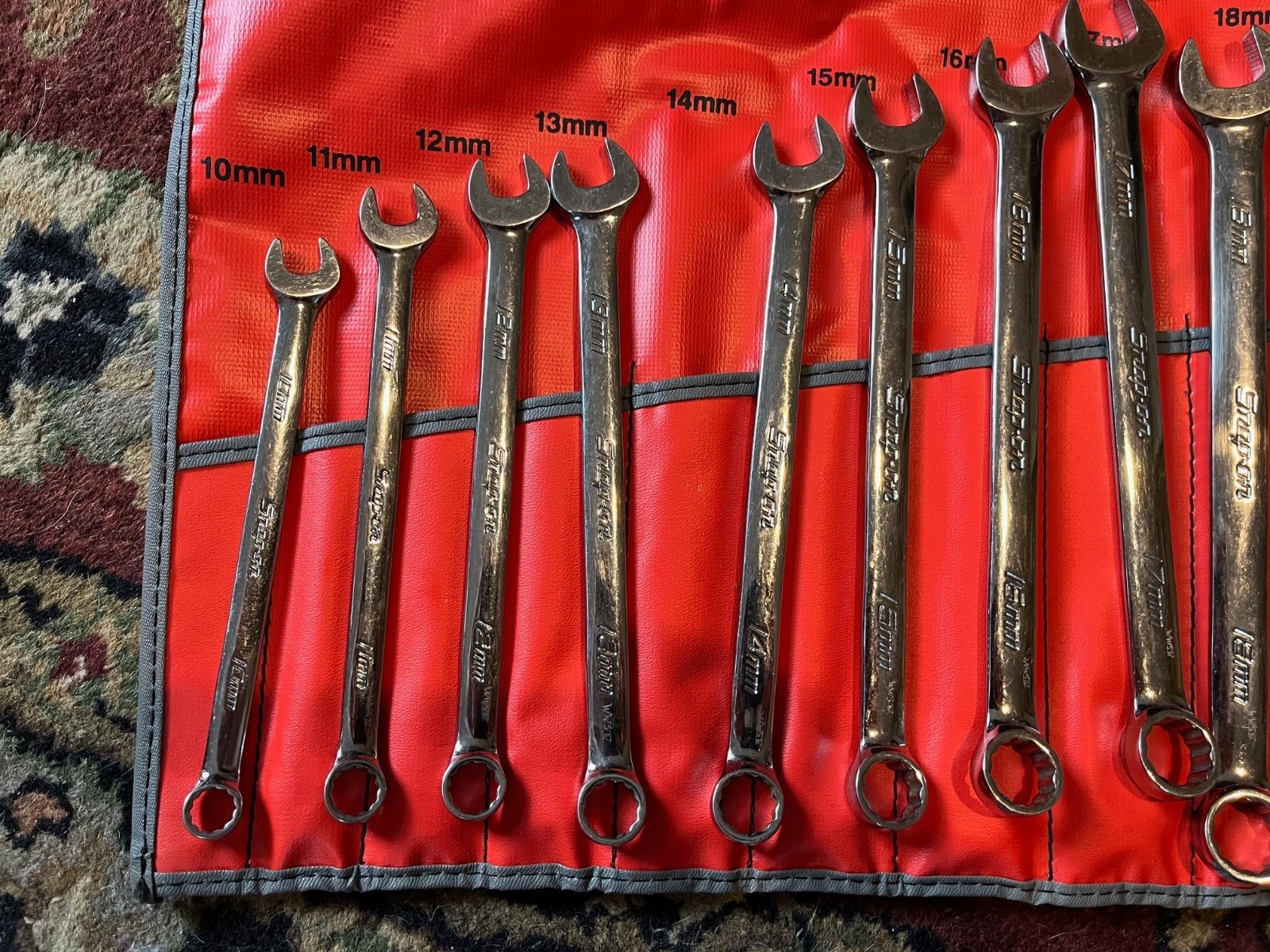 Snap-on OEXM713K – 13 Piece Metric Standard Handle 12Pt Combination Wrench Nice!