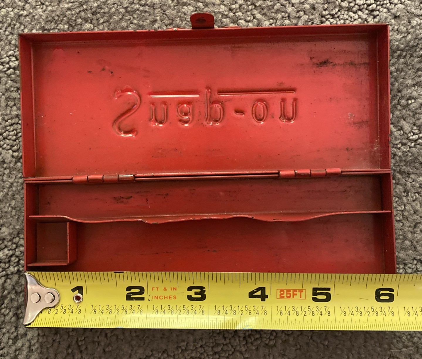 Vintage Snap On Tool Box Red Small Socket Rare Antique Early Font Free Ship!