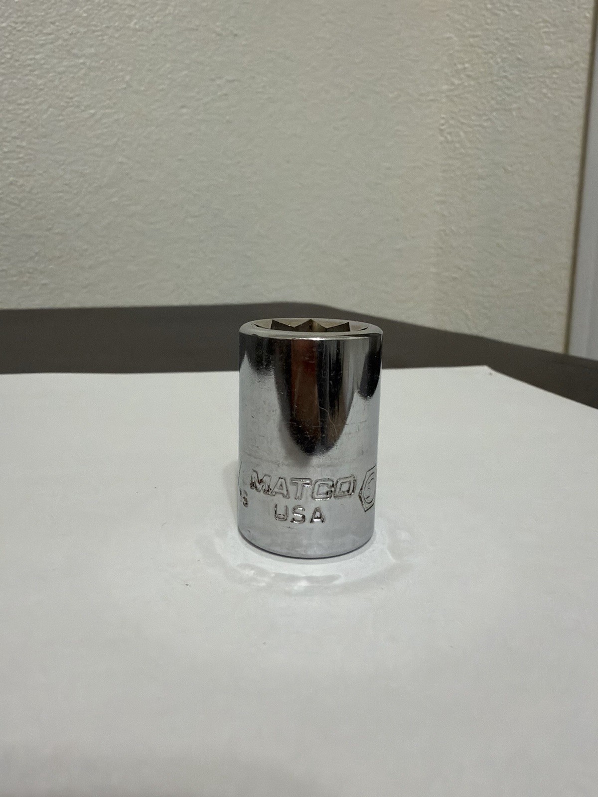 Matco 9/16″ Shallow Socket 3/8″ Drive 8 Point Double Square B188 USA