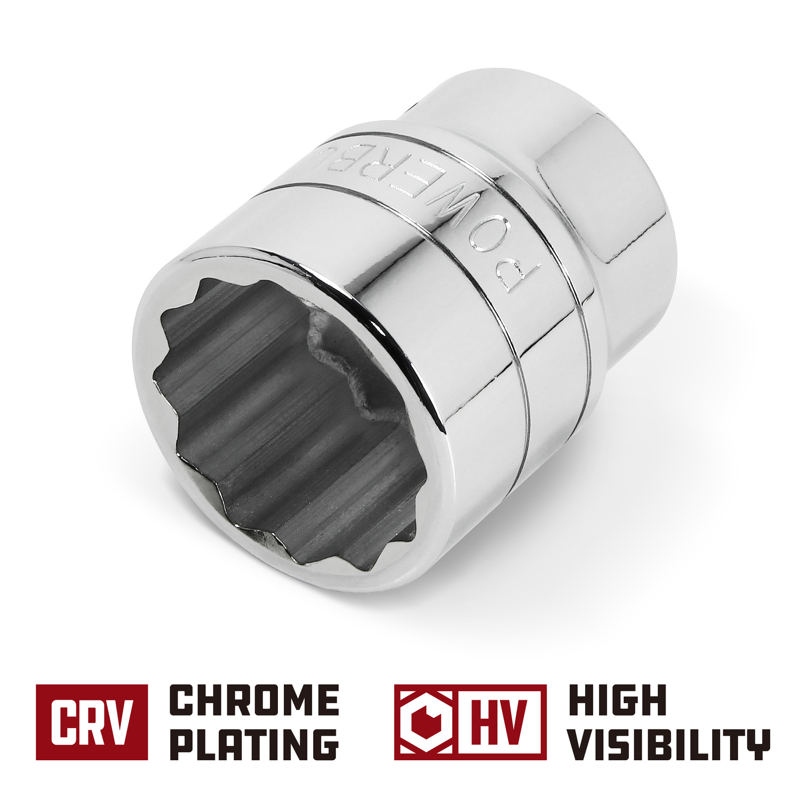 Powerbuilt 3/4 Inch Drive x 1-1/2 Inch 12 Point Shallow Socket – 643210