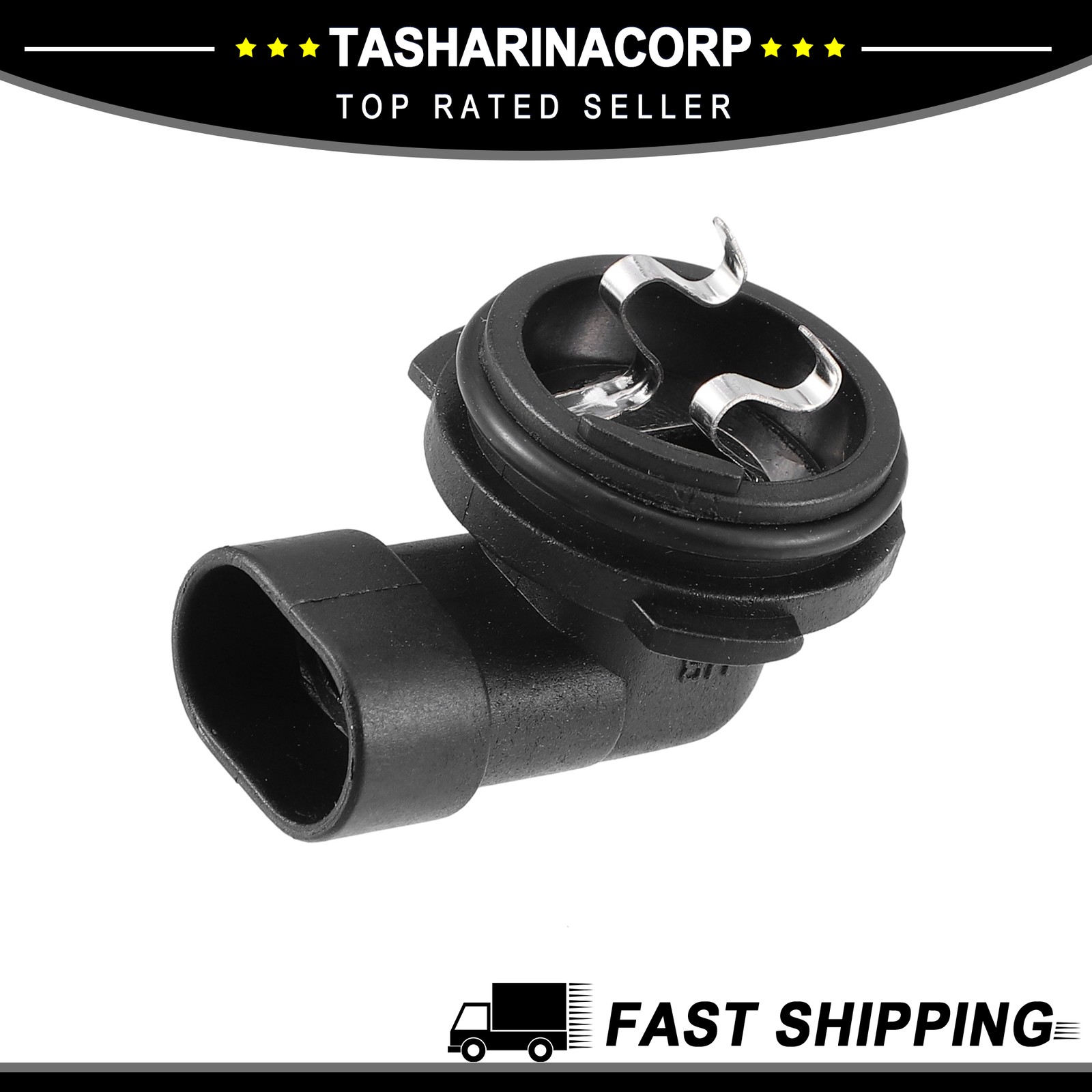 Fog Light Bulb Holder Socket 1445 H1 fit for Automotive Vehicle Plastic Black