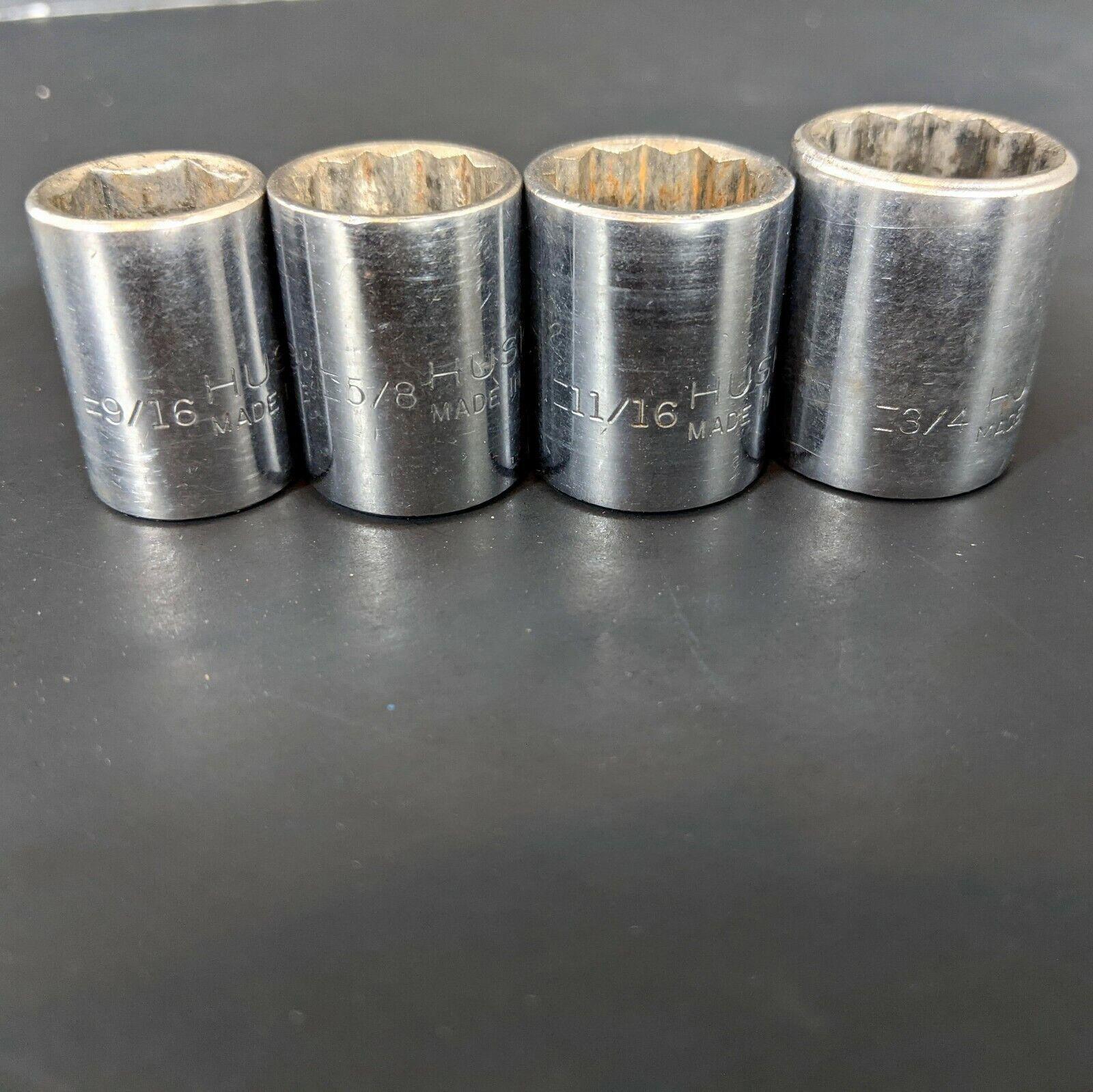 Husky USA 9/16 5/8 11/16 3/4 Sockets (12 Point & 6) 3/8″ Drive