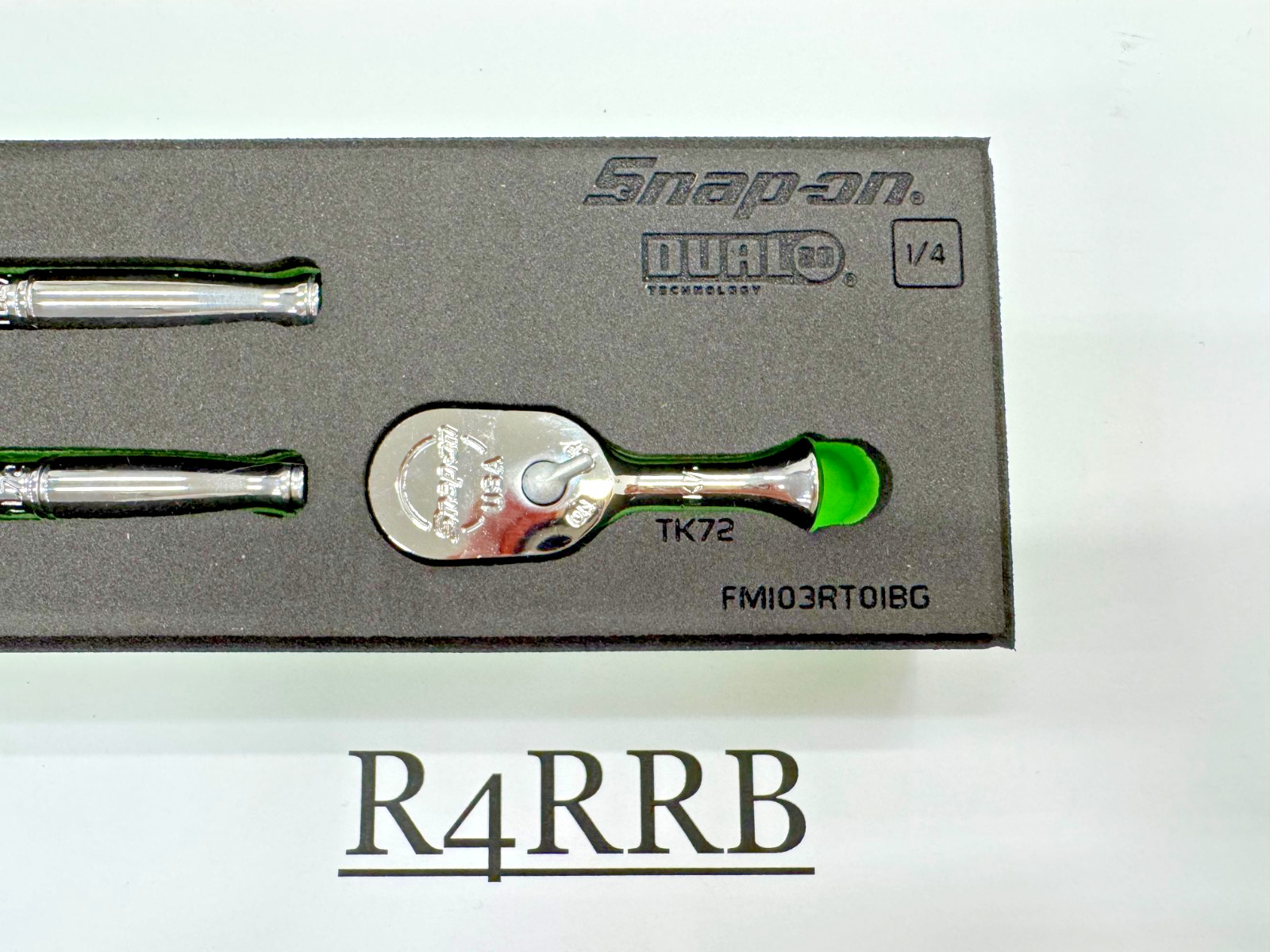 Snap-on Tools USA NEW 6pc 1/4″ Drive Fixed Flex Head Ratchet RARE GREEN FOAM Set