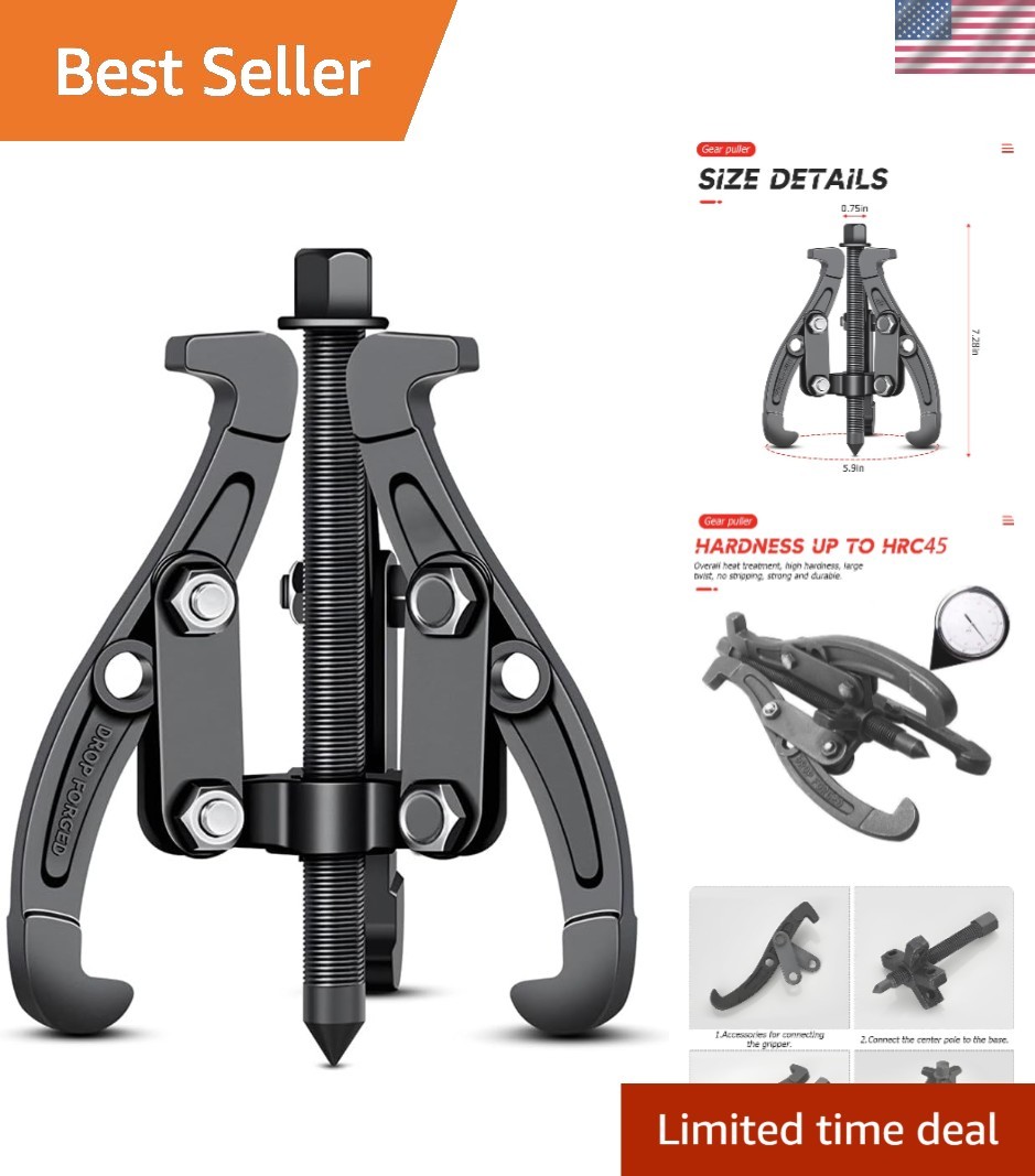 6-Inch Bearing Puller – Corrosion-Resistant Tool for Auto and Motorcycle