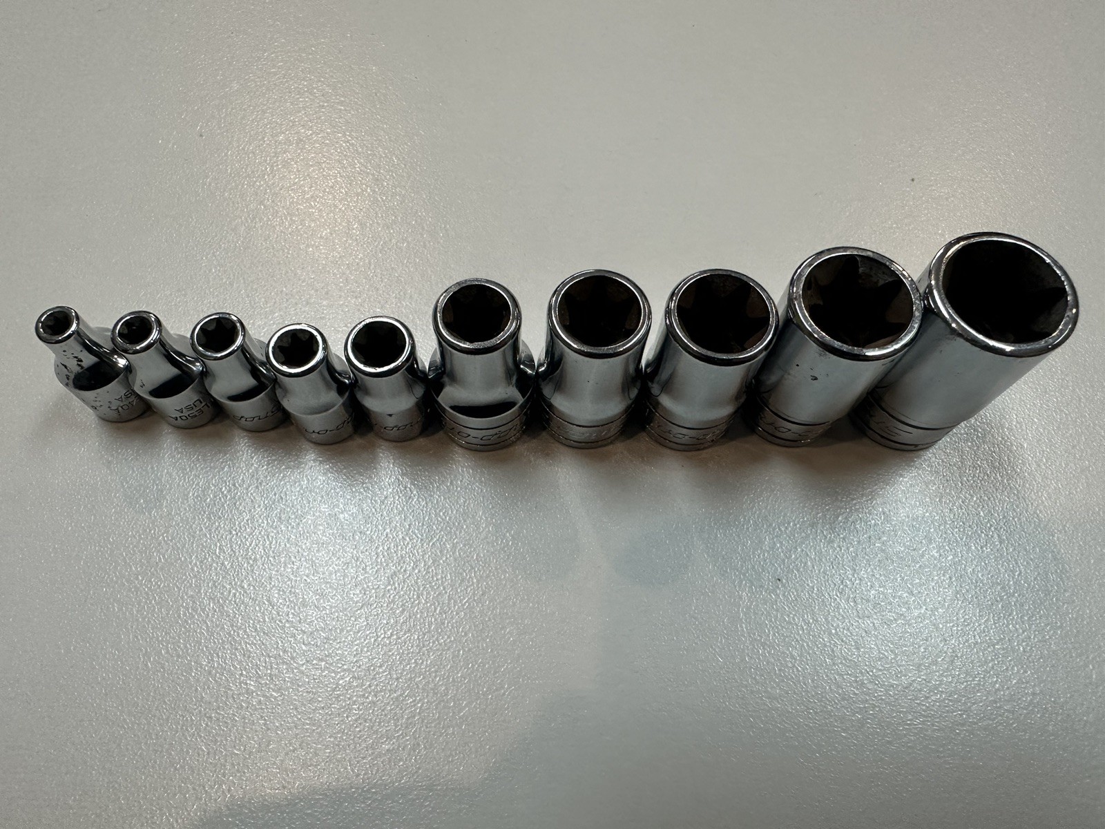 Snap-On 10pc Combo Drive inverted TORX Shallow Socket Set E