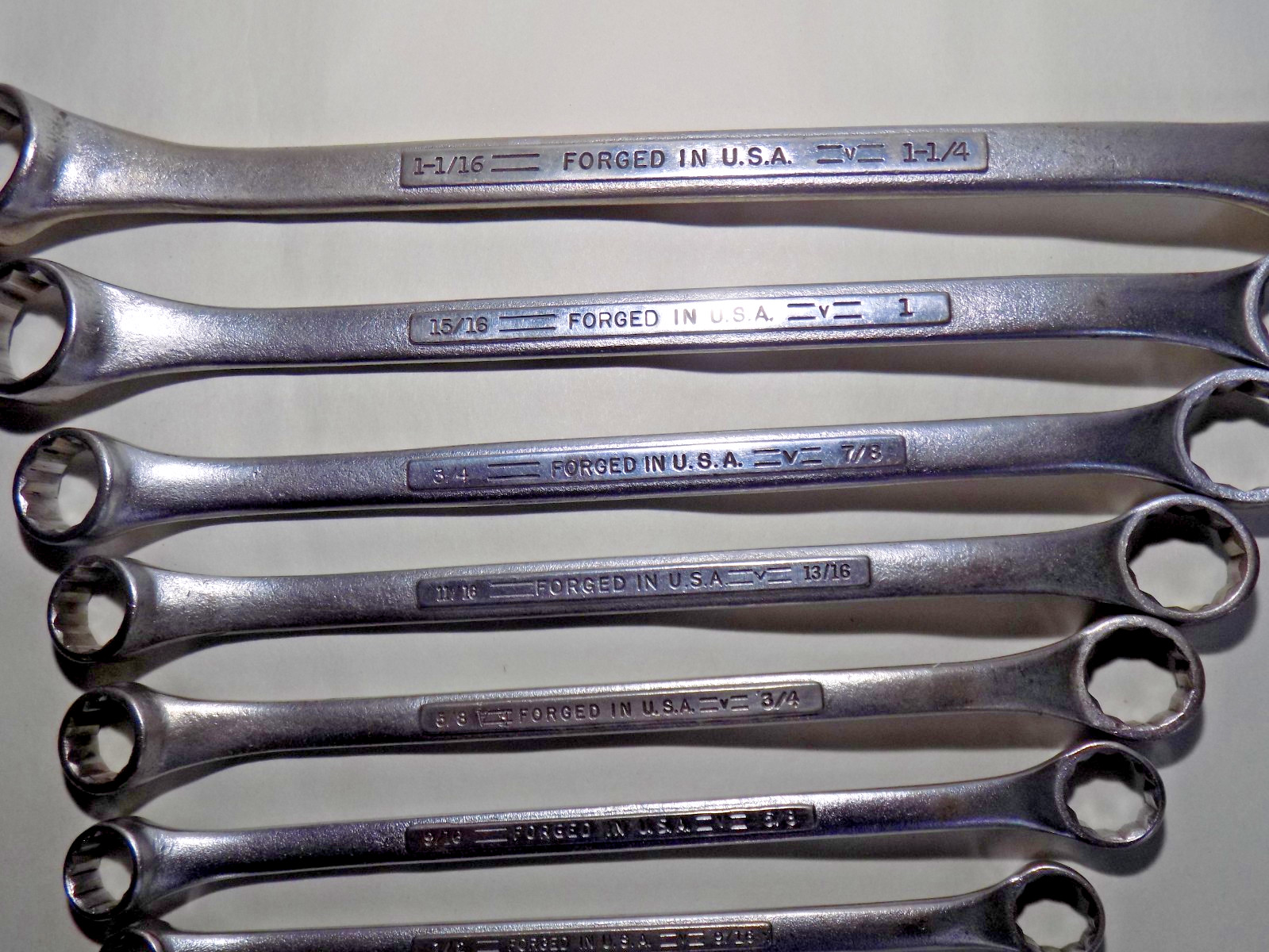 Nice 8+3 Pc. USA Craftsman Offset Box/Stubby Wrench Sets-3/8″-1 1/14″