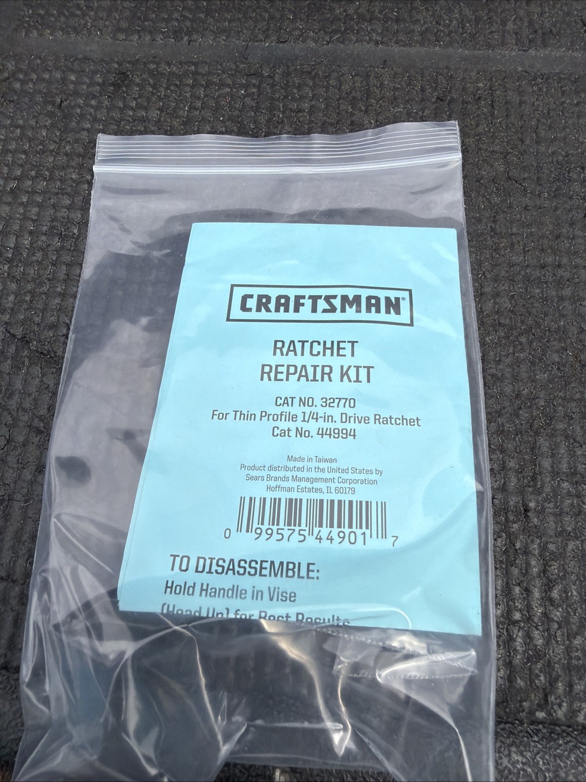 Sears Craftsman Nos Thin Profile Ratchet Repair Kit 32770 For 44994 1/4” Drive